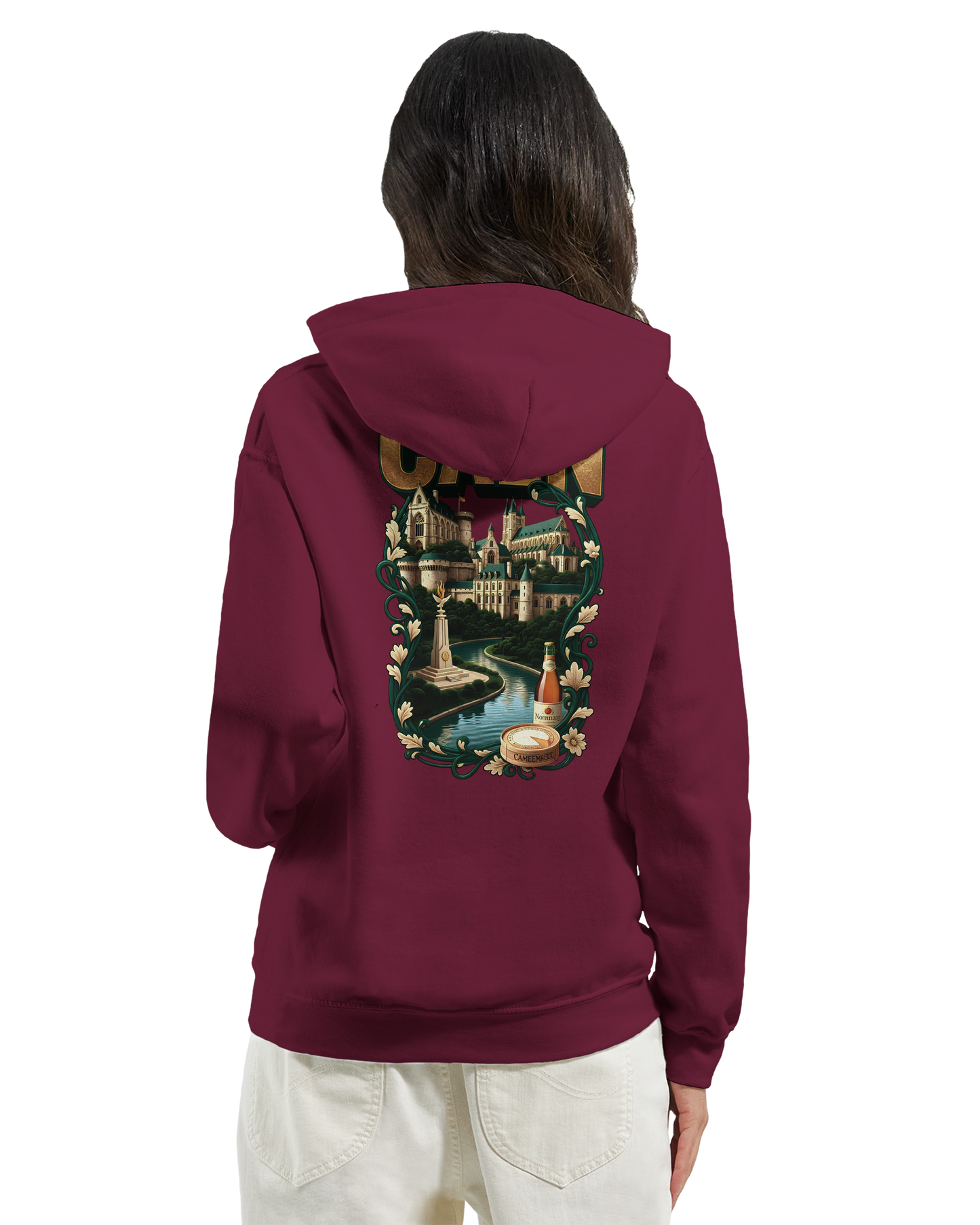 Kapuzenpullover "Caen, Stadt Frankreichs" Unisex Klassiker | Gildan® 18500
