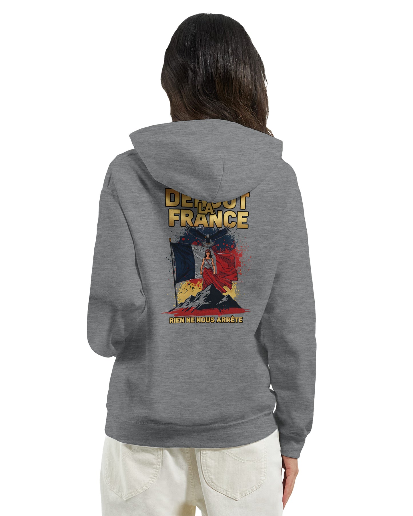 Damen Hoodie Steh auf Frankreich klassisch | Gildan® 18500