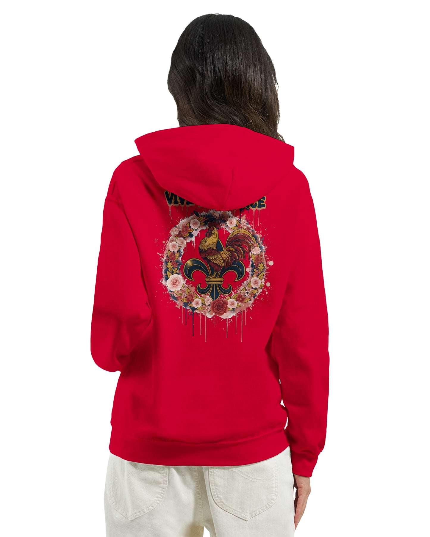 Kapuzenpullover Es lebe Frankreich klassischer Stil für Damen | Gildan® 18500