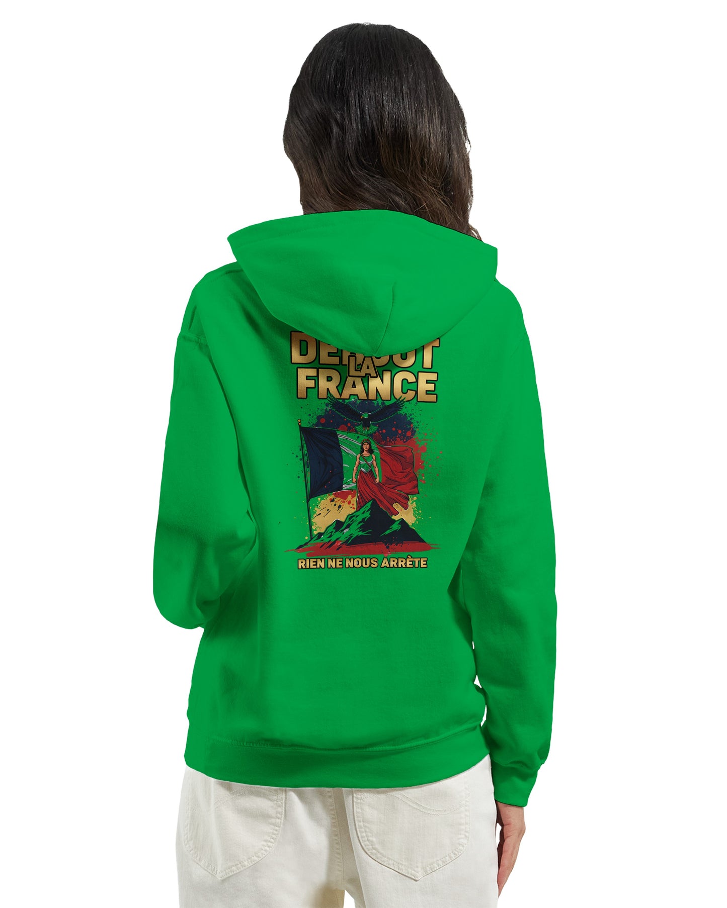 Damen Hoodie Steh auf Frankreich klassisch | Gildan® 18500