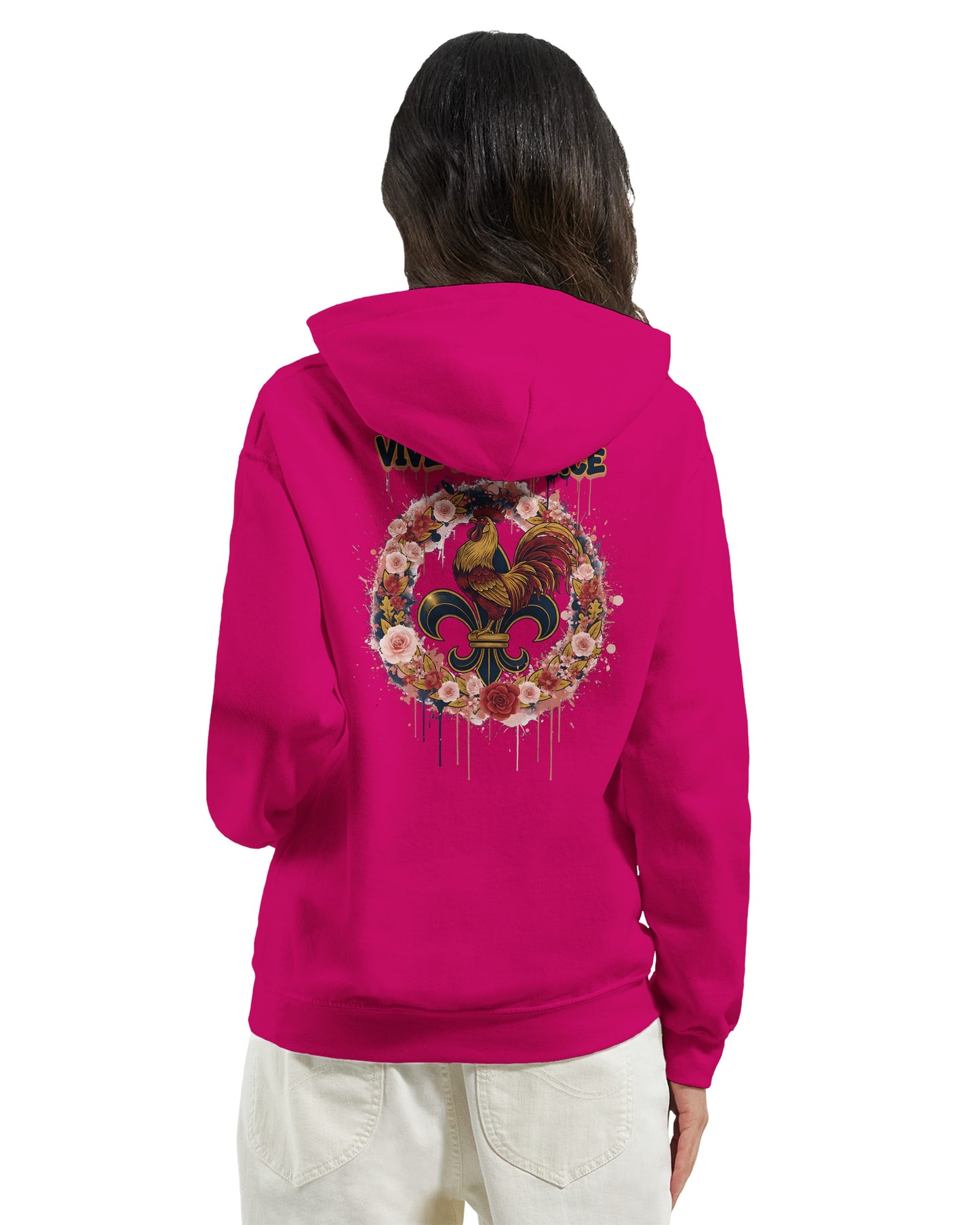 Kapuzenpullover Es lebe Frankreich klassischer Stil für Damen | Gildan® 18500