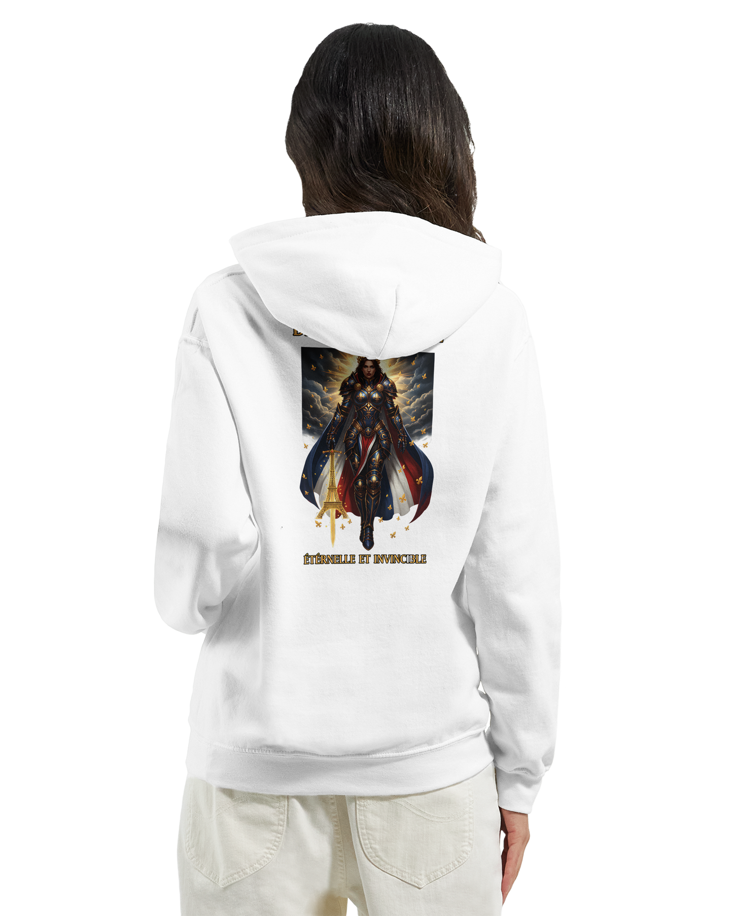 Damen-Kapuzenpullover „French Goddess“ im klassischen French-Stil | Gildan® 18500