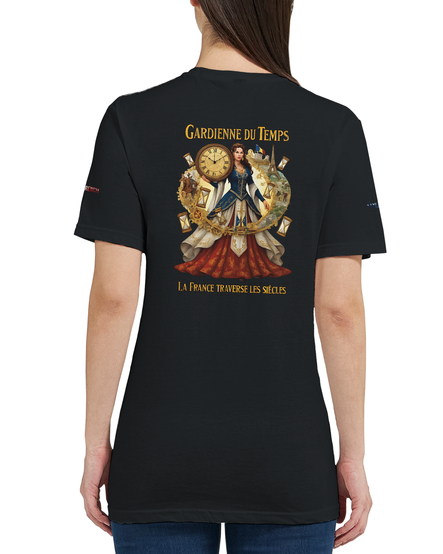 T-Shirt Femme Gardienne du Temps – Coton Premium Coupe Semi-Ajustée