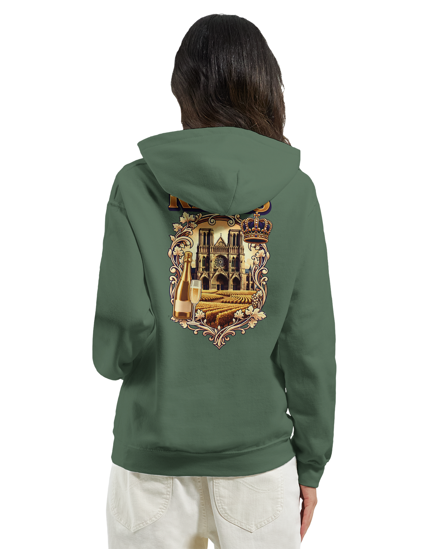 Sweat à capuche Reims – Hoodie unisexe classique style ville de France