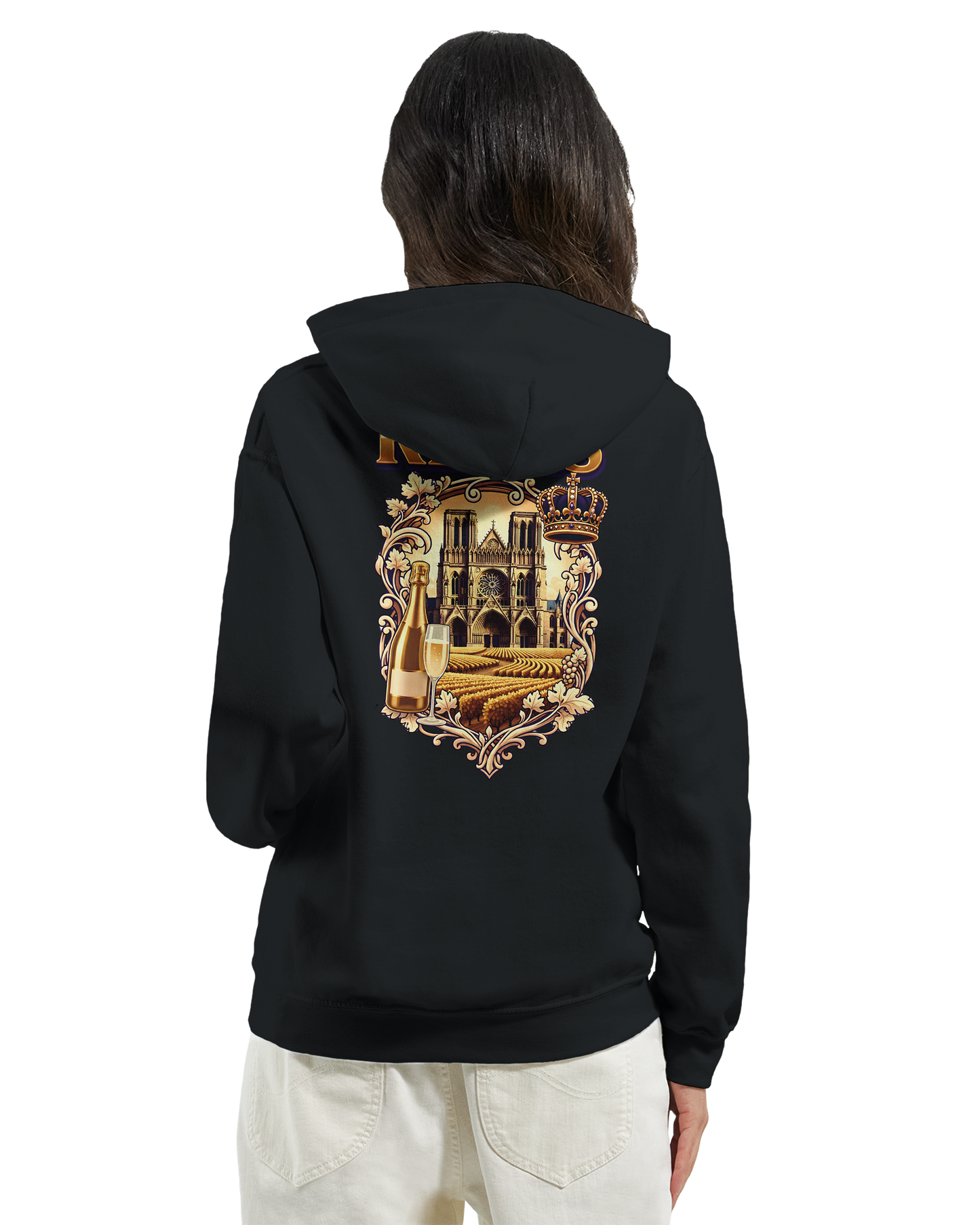 Sweat à capuche Reims – Hoodie unisexe classique style ville de France
