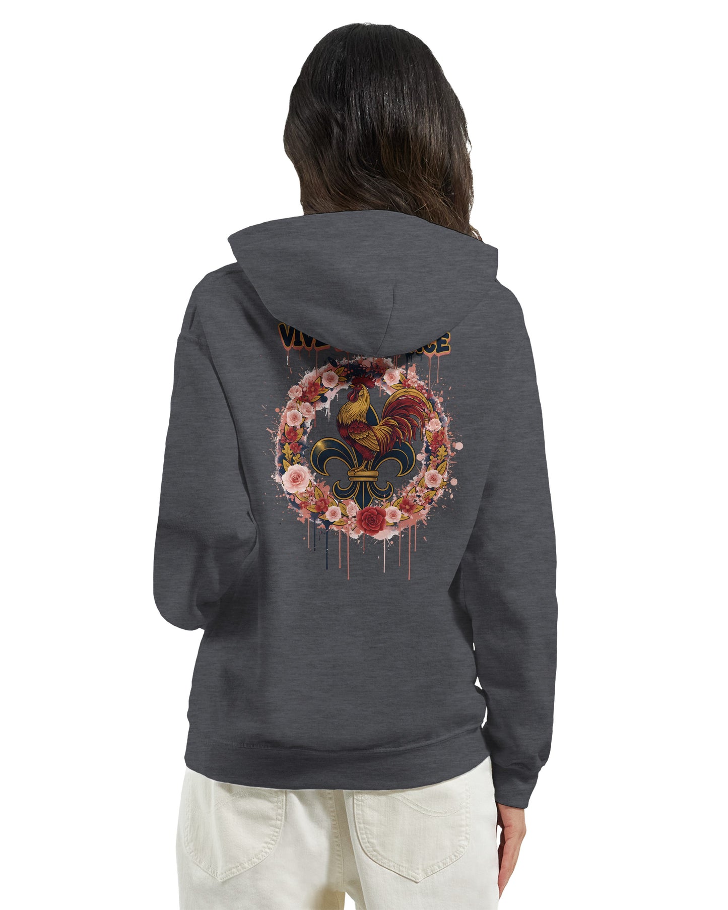 Kapuzenpullover Es lebe Frankreich klassischer Stil für Damen | Gildan® 18500