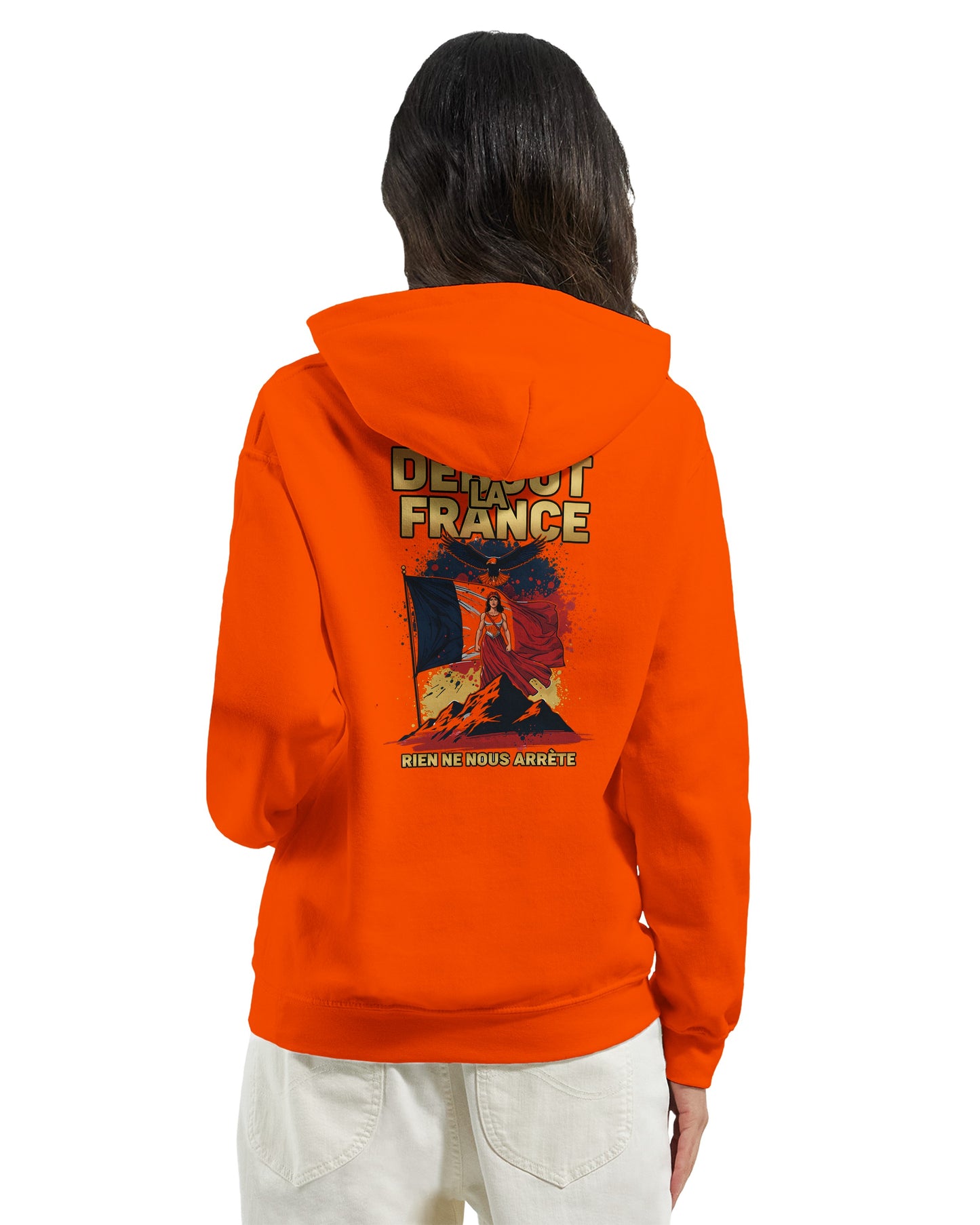 Damen Hoodie Steh auf Frankreich klassisch | Gildan® 18500