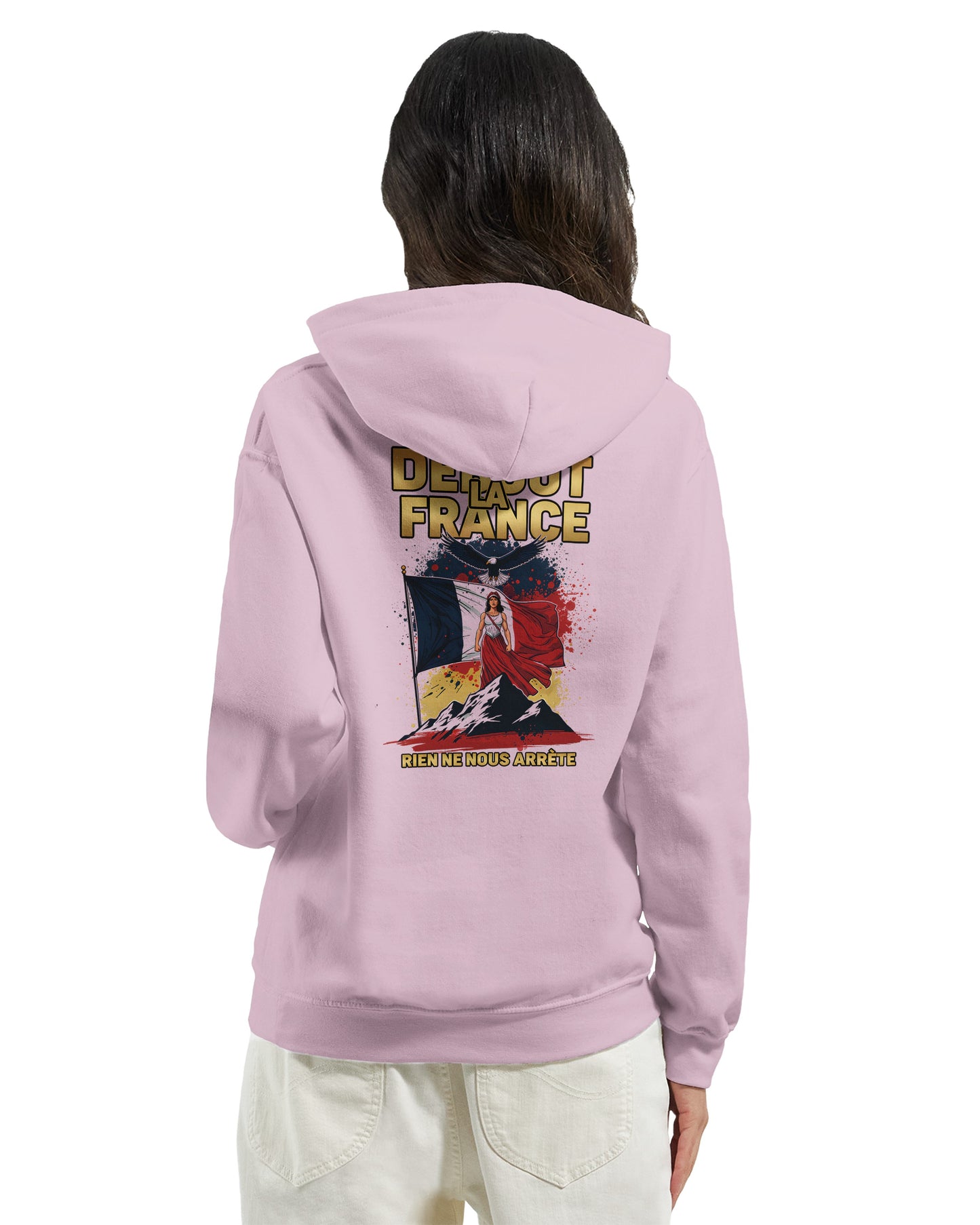 Damen Hoodie Steh auf Frankreich klassisch | Gildan® 18500
