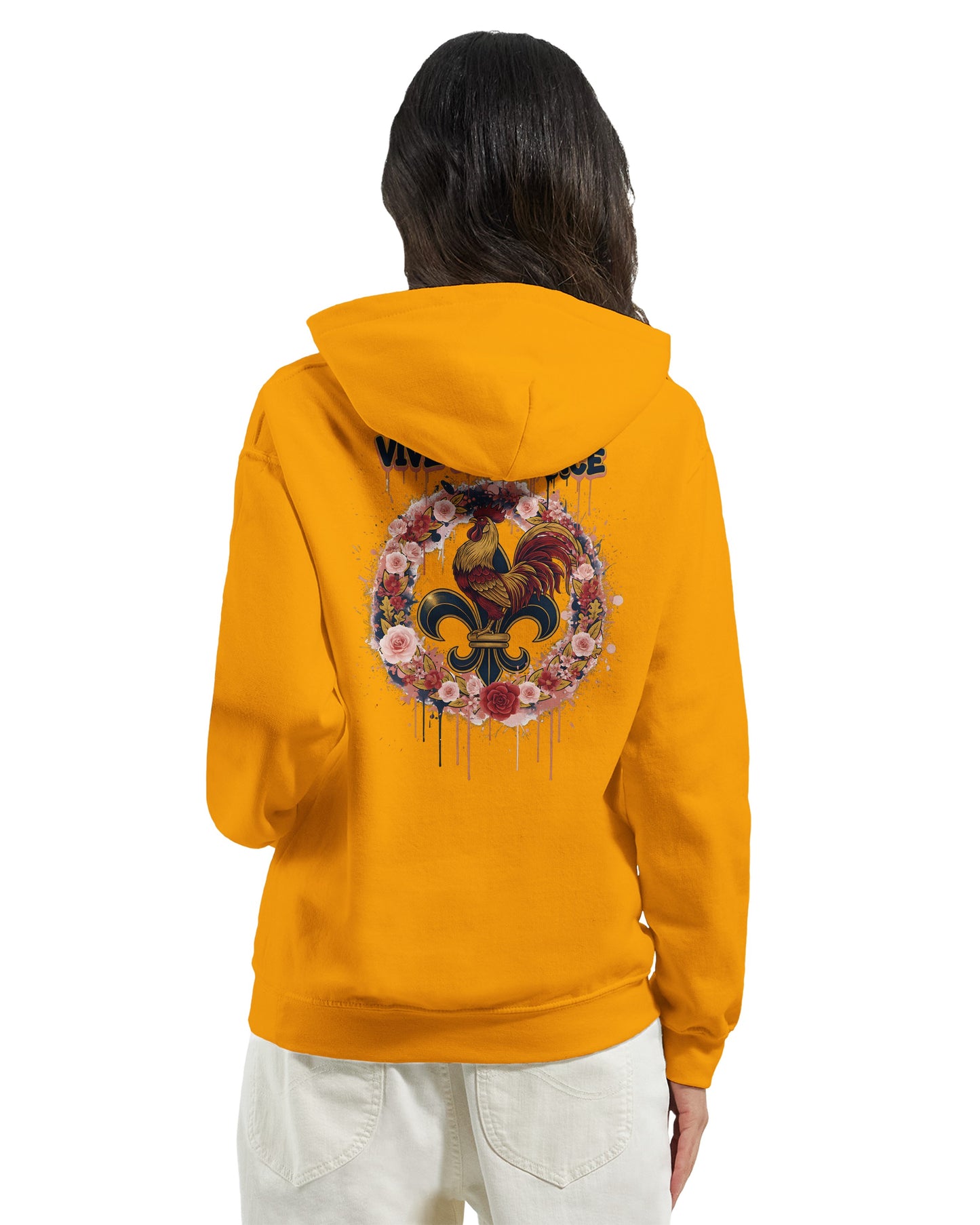 Kapuzenpullover Es lebe Frankreich klassischer Stil für Damen | Gildan® 18500