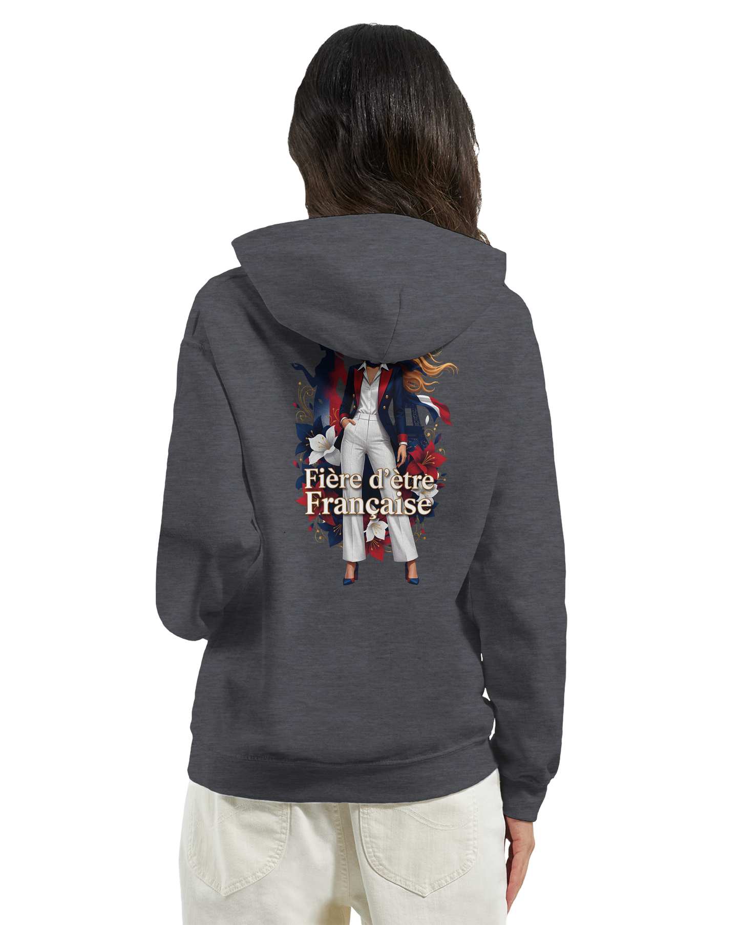 Sweat à capuche fière d'être française   – Doux, chaud et confortable pour l'hiver
