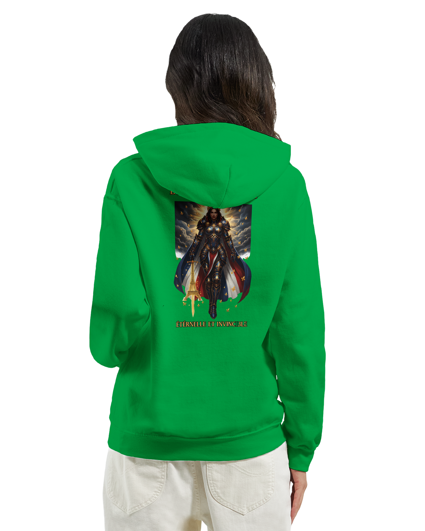 Damen-Kapuzenpullover „French Goddess“ im klassischen French-Stil | Gildan® 18500