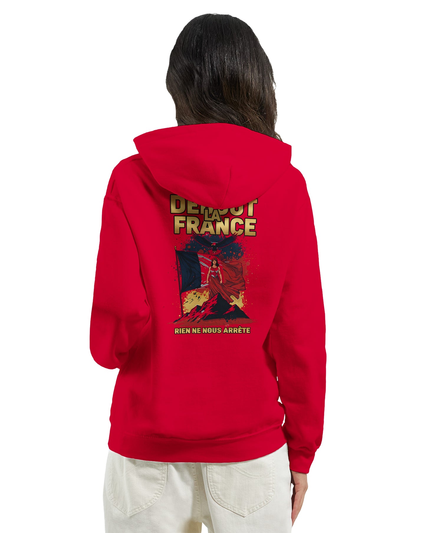 Damen Hoodie Steh auf Frankreich klassisch | Gildan® 18500