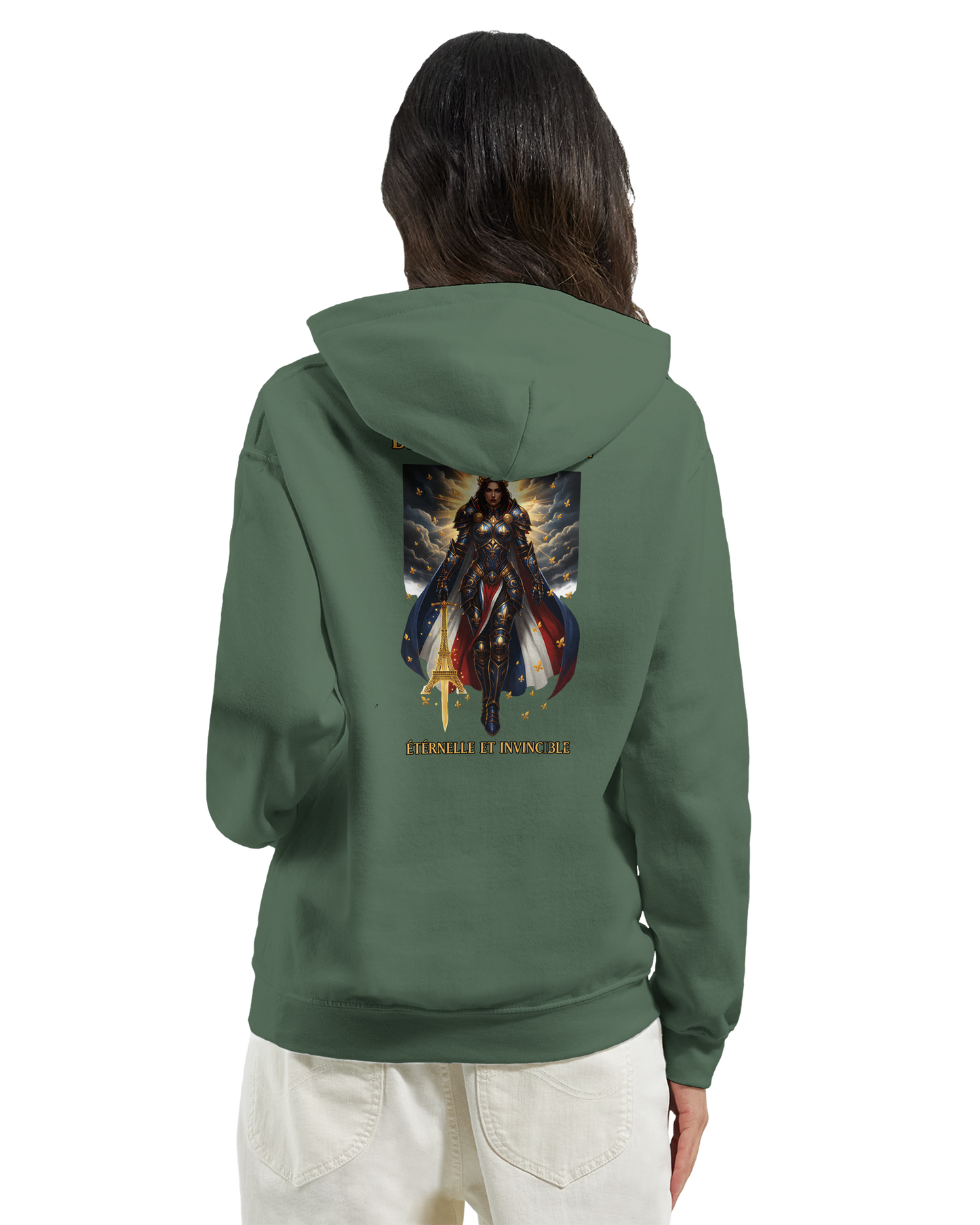 Damen-Kapuzenpullover „French Goddess“ im klassischen French-Stil | Gildan® 18500