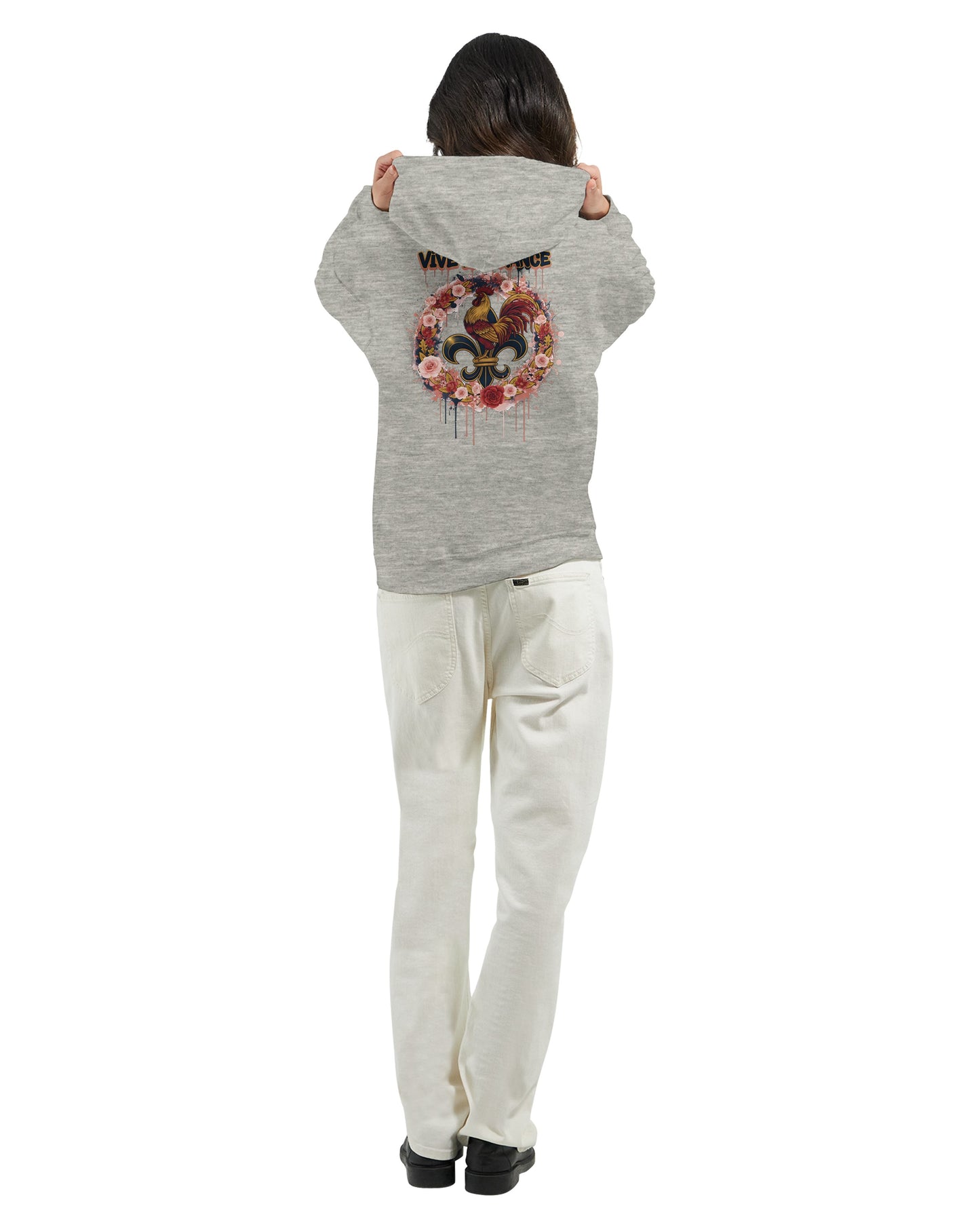 Kapuzenpullover Es lebe Frankreich klassischer Stil für Damen | Gildan® 18500
