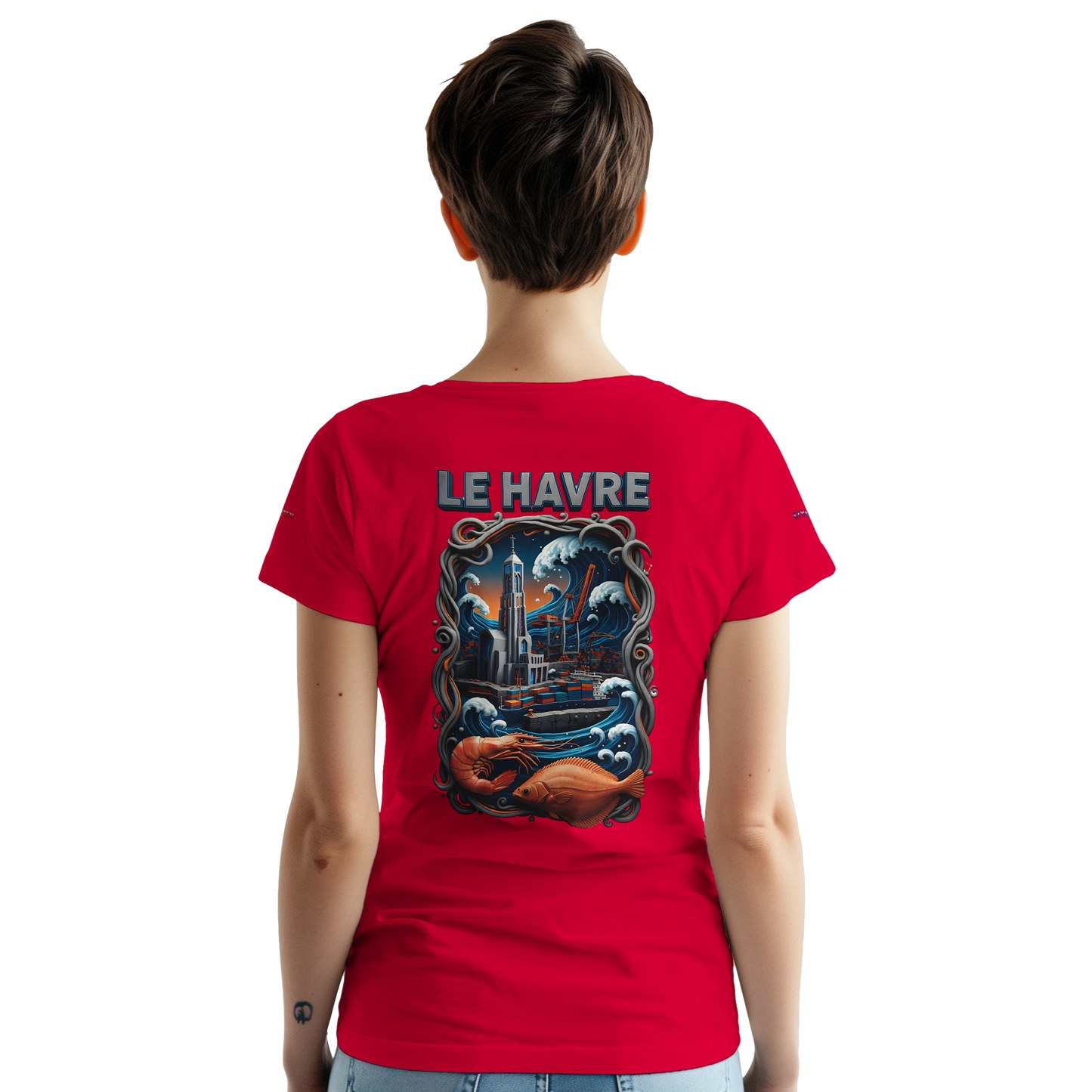 Unisex-T-Shirt Le Havre Stadt in Frankreich dick Rundhals | Gildan® 5000