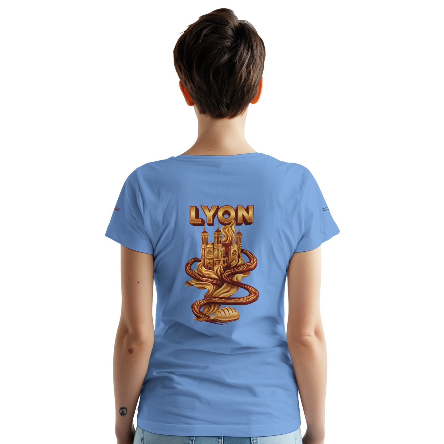 Unisex-T-Shirt Lyon Stadt Frankreich dick Rundhals | Gildan® 5000