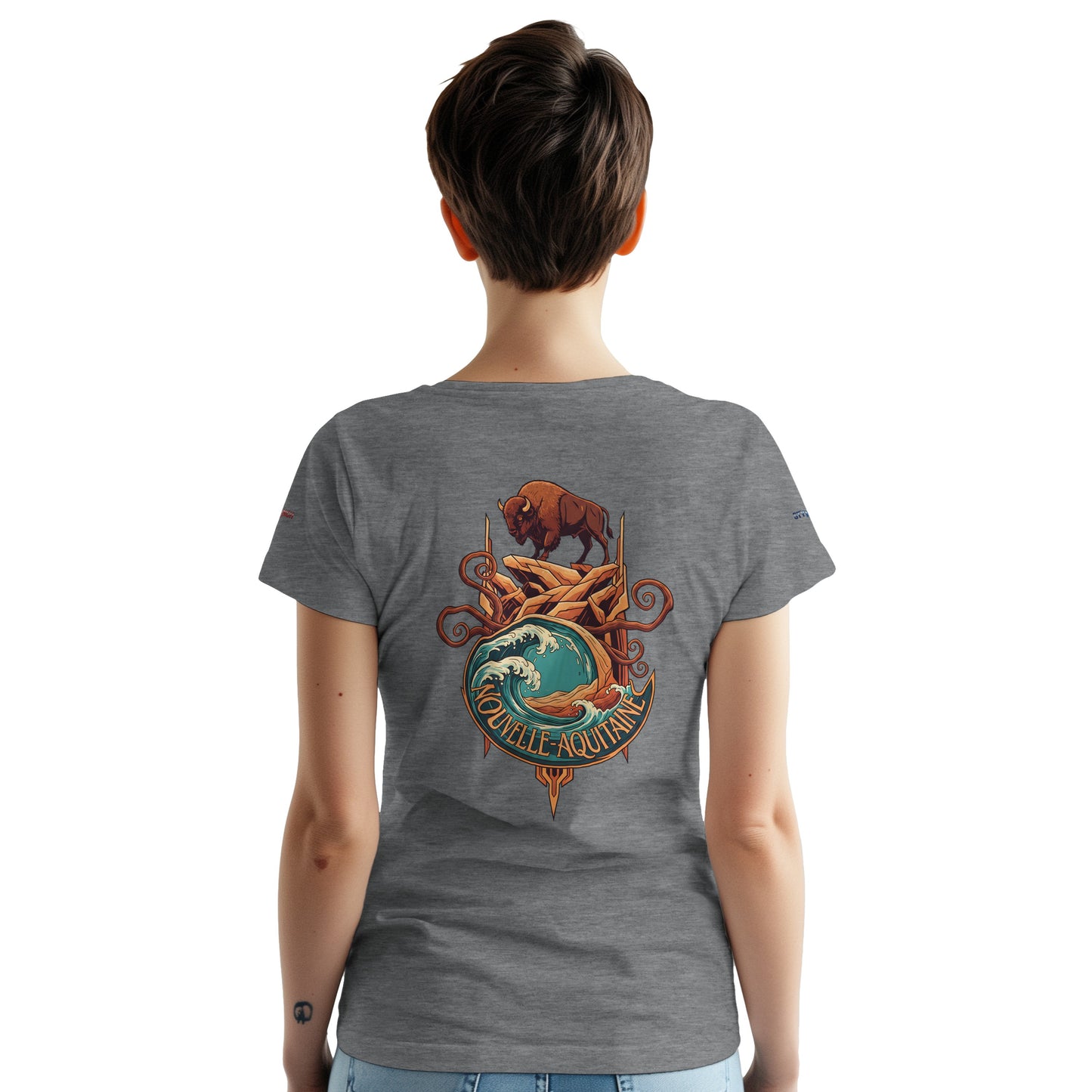 T-Shirt Neu-Aquitanien, dick, Rundhalsausschnitt | Gildan® 5000