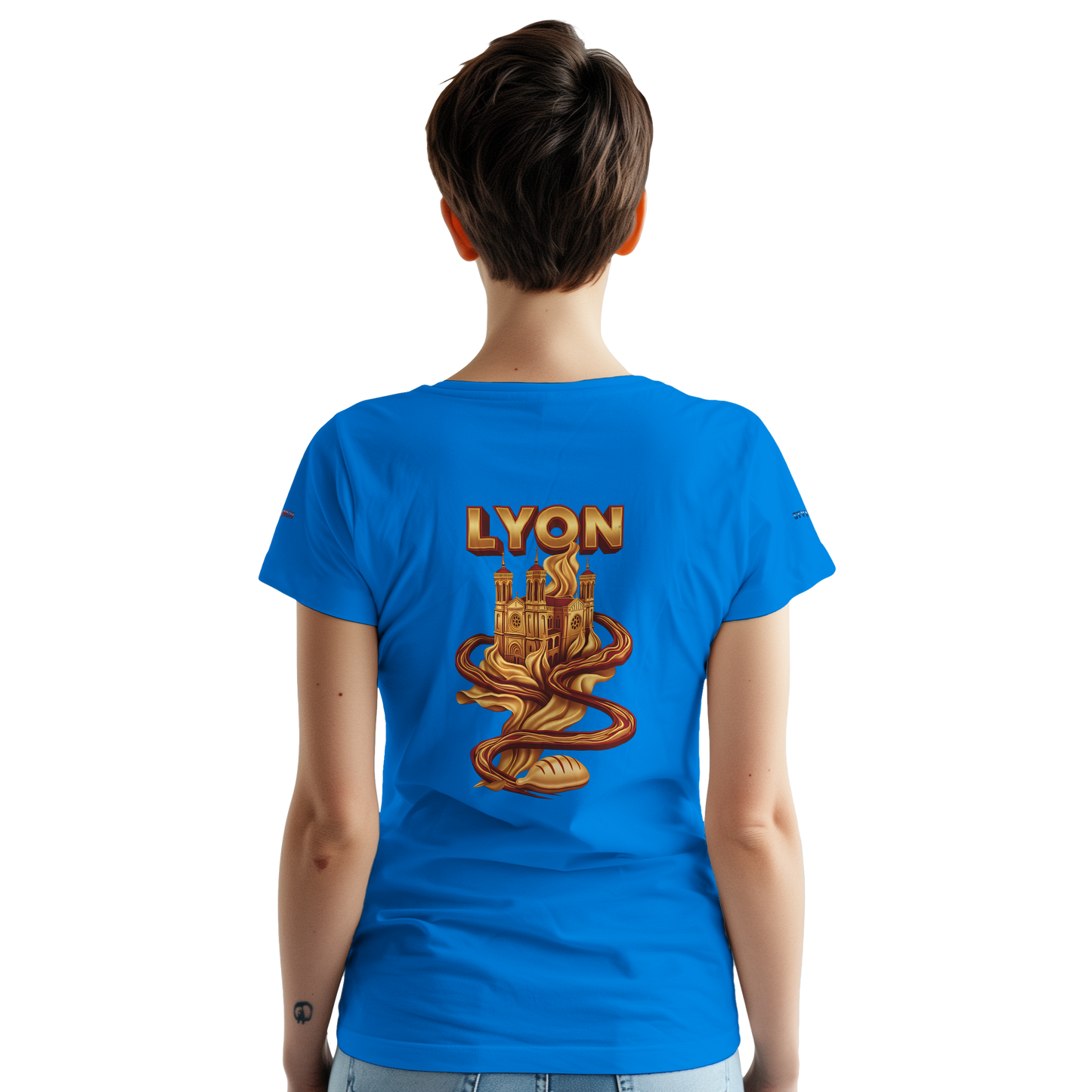 Unisex-T-Shirt Lyon Stadt Frankreich dick Rundhals | Gildan® 5000