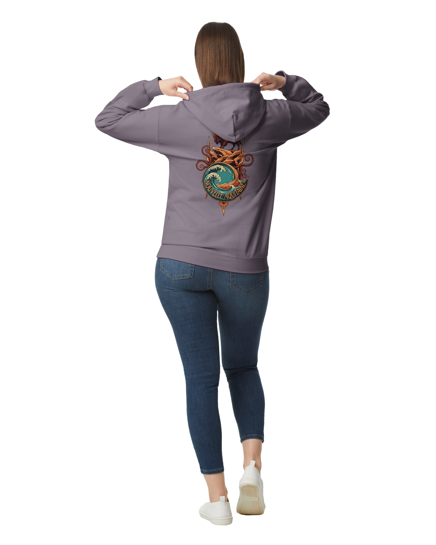Gildan SF500 Adult New Aquitaine Medium Fleece Hoodie