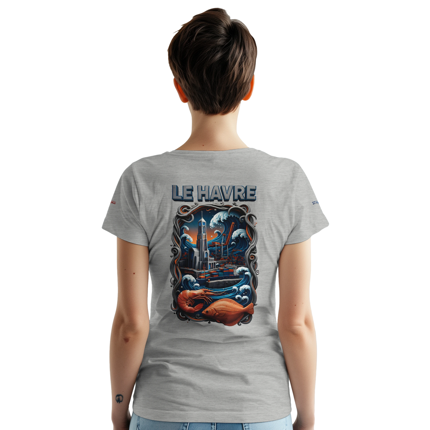Unisex-T-Shirt Le Havre Stadt in Frankreich dick Rundhals | Gildan® 5000