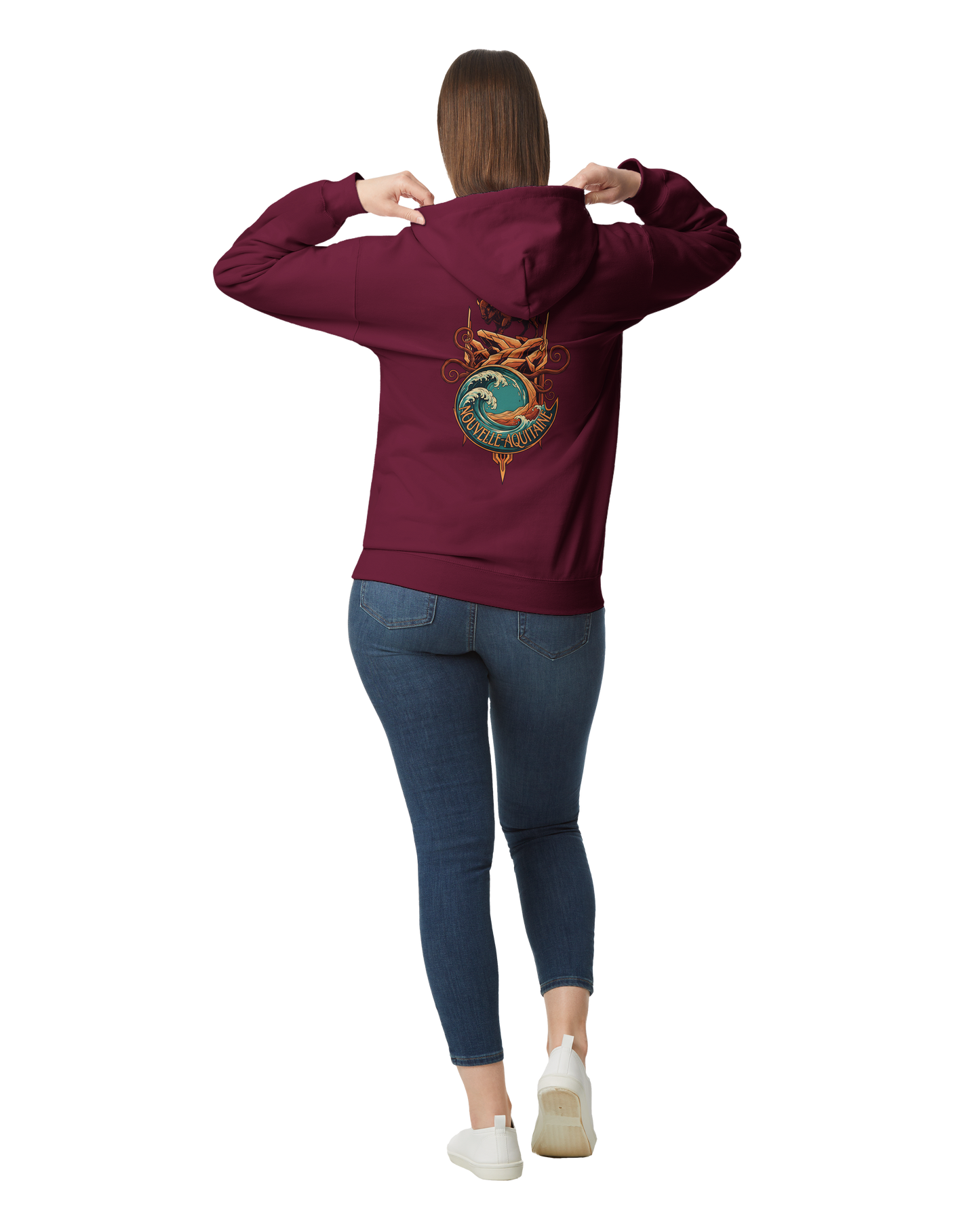 Gildan SF500 Adult New Aquitaine Medium Fleece Hoodie