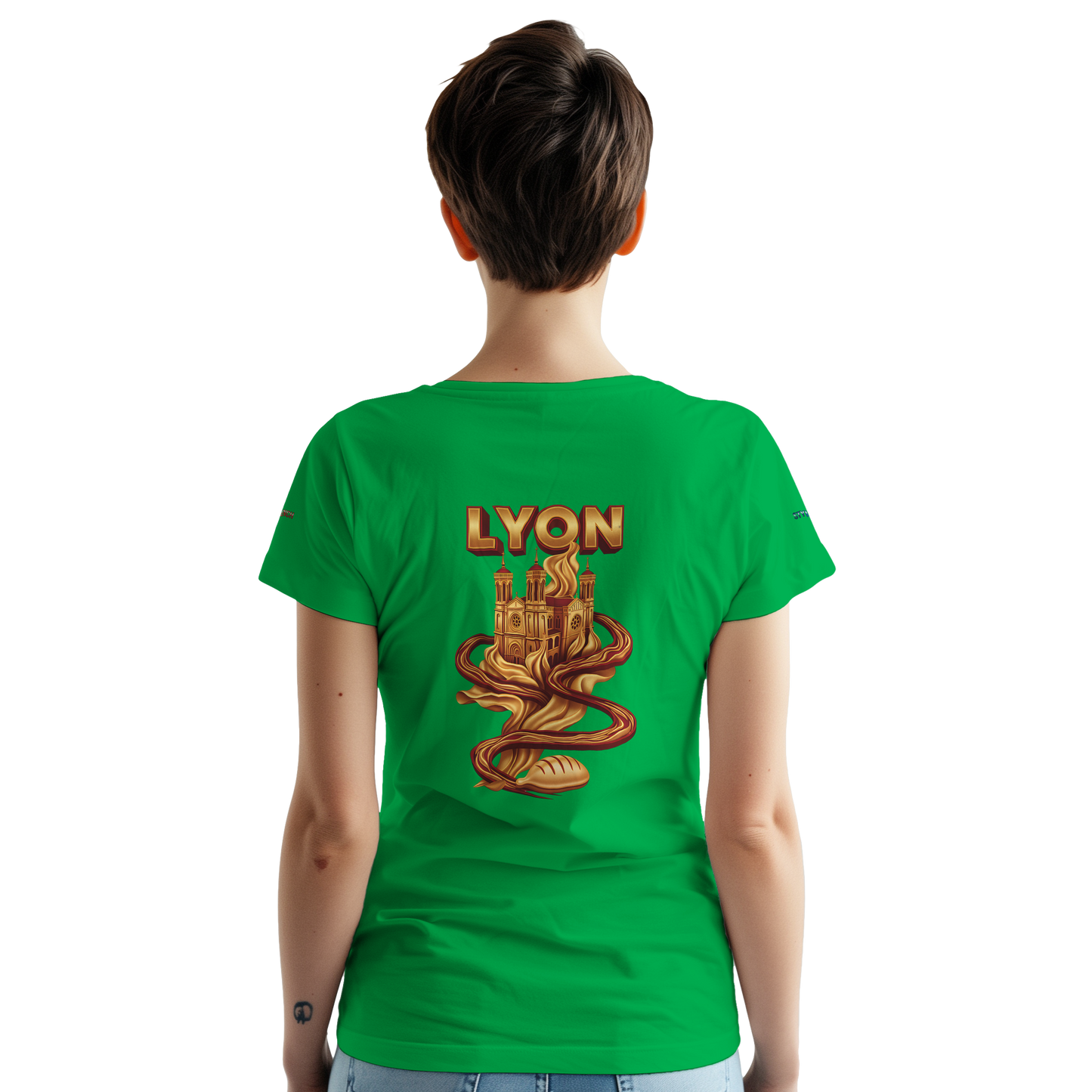 Unisex-T-Shirt Lyon Stadt Frankreich dick Rundhals | Gildan® 5000
