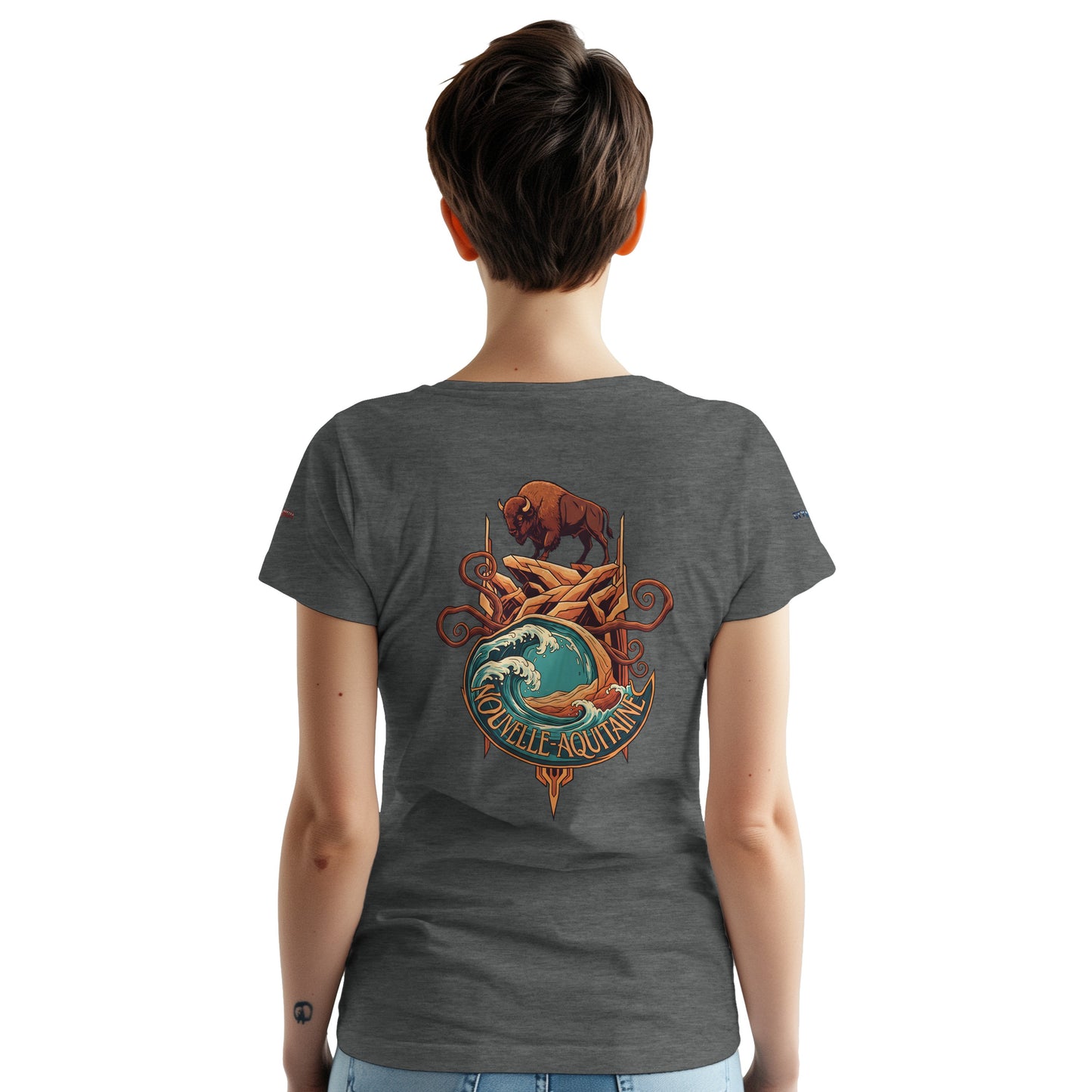 T-Shirt Neu-Aquitanien, dick, Rundhalsausschnitt | Gildan® 5000