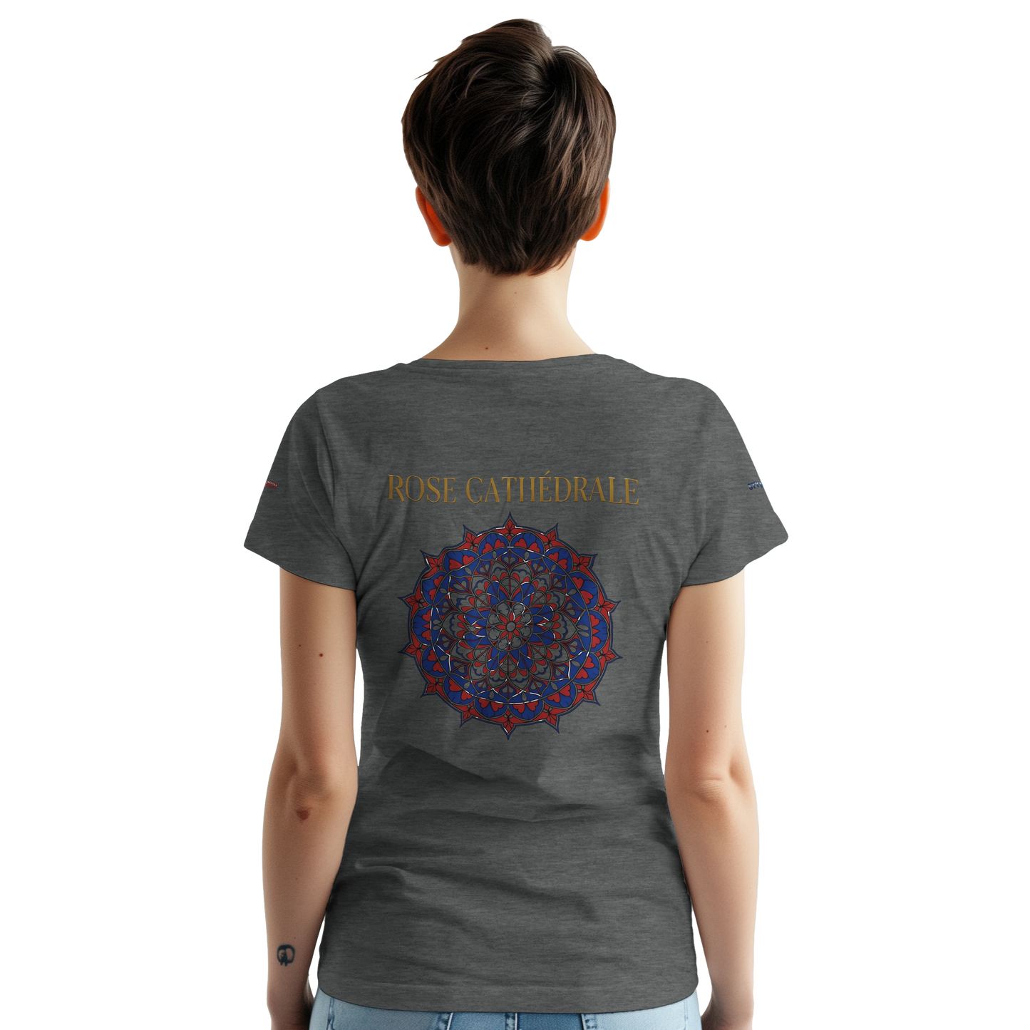 Damen T-Shirt, rosa, Kathedrale, dick, Rundhals | Gildan® 5000
