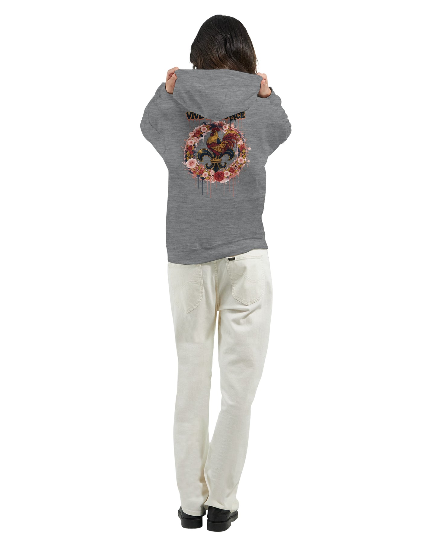 Kapuzenpullover Es lebe Frankreich klassischer Stil für Damen | Gildan® 18500