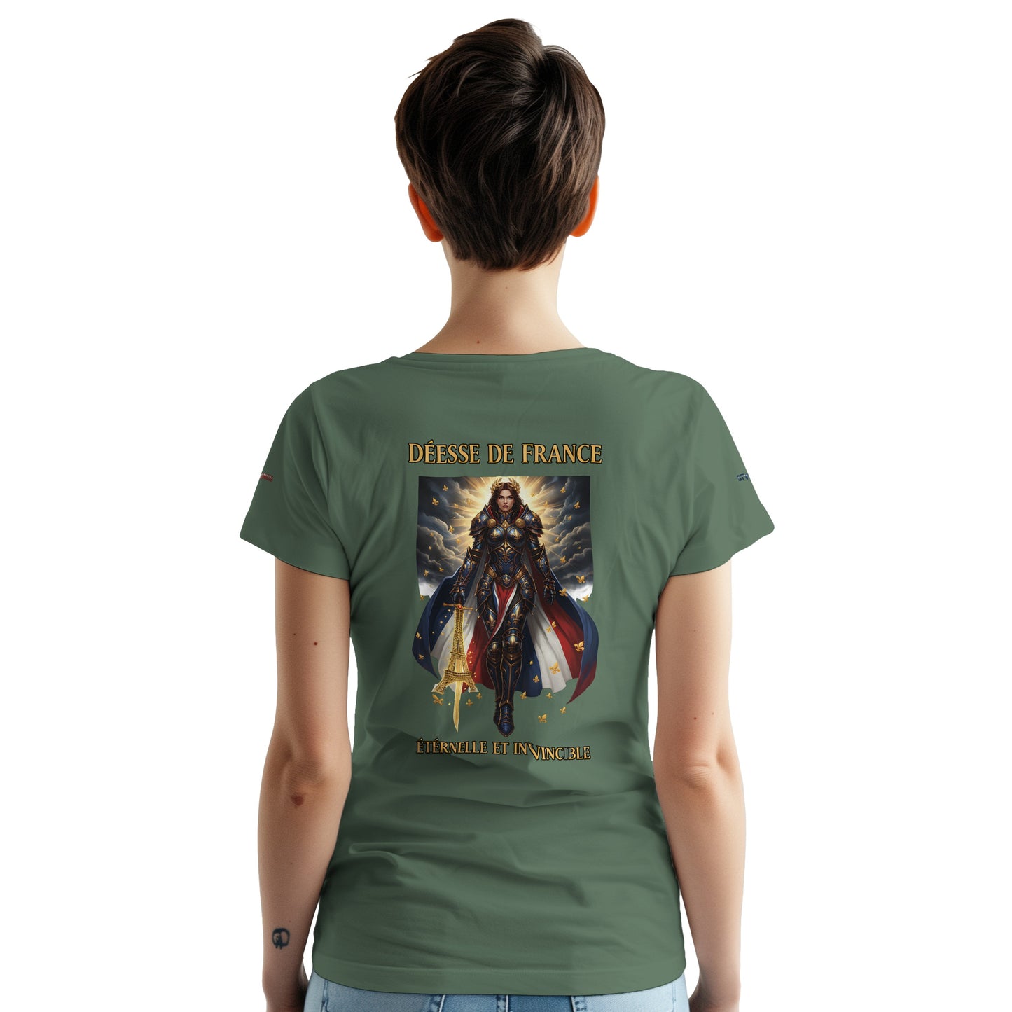 Women's Goddess of France Thick Crewneck T-Shirt | Gildan® 5000