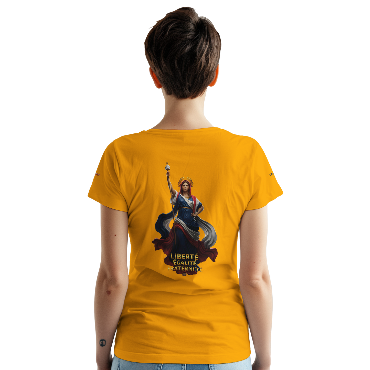 T-Shirt femme  France Patriote   - Coton Premium - Coupe Classique