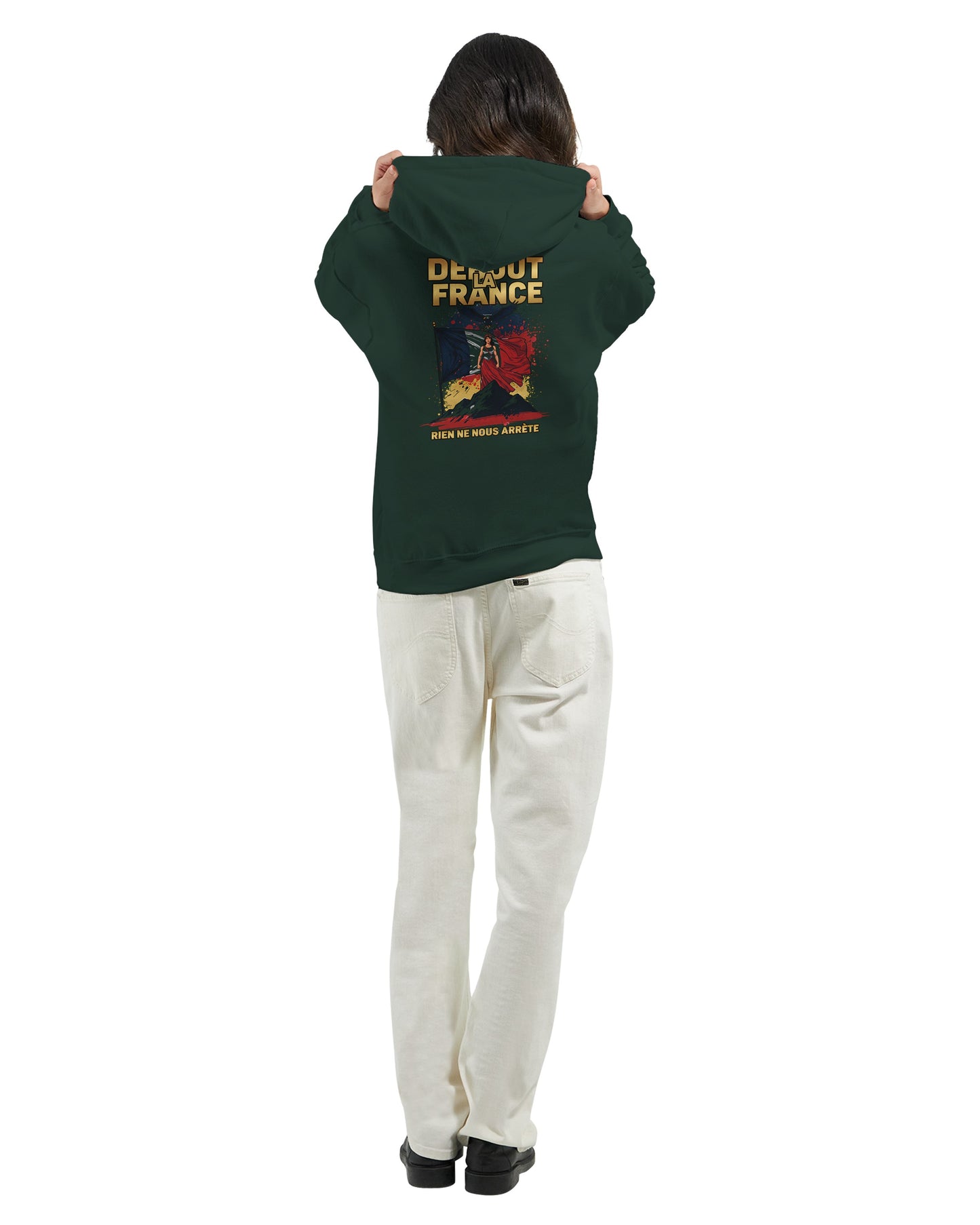Damen Hoodie Steh auf Frankreich klassisch | Gildan® 18500