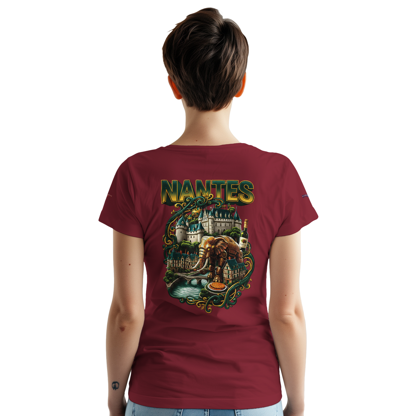 Unisex T-Shirt Nantes Stadt Frankreich | dickes Rundhals-T-Shirt | Gildan® 5000