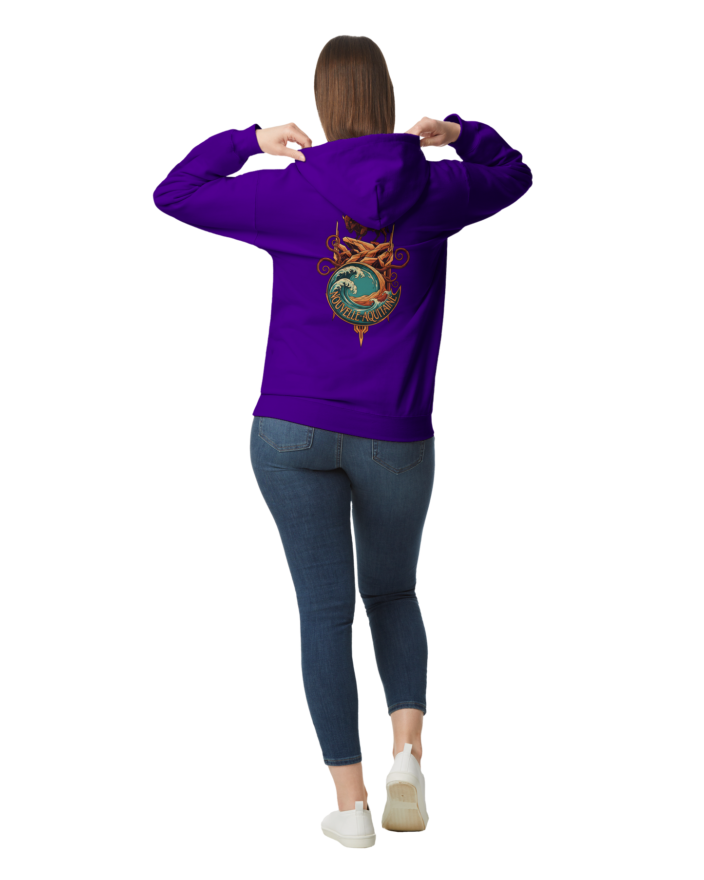 Gildan SF500 Adult New Aquitaine Medium Fleece Hoodie