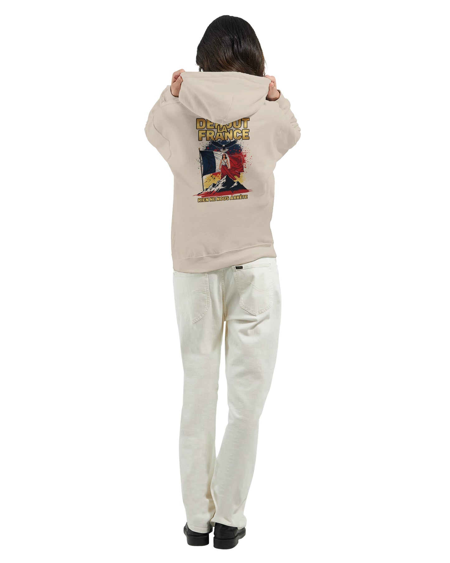 Damen Hoodie Steh auf Frankreich klassisch | Gildan® 18500