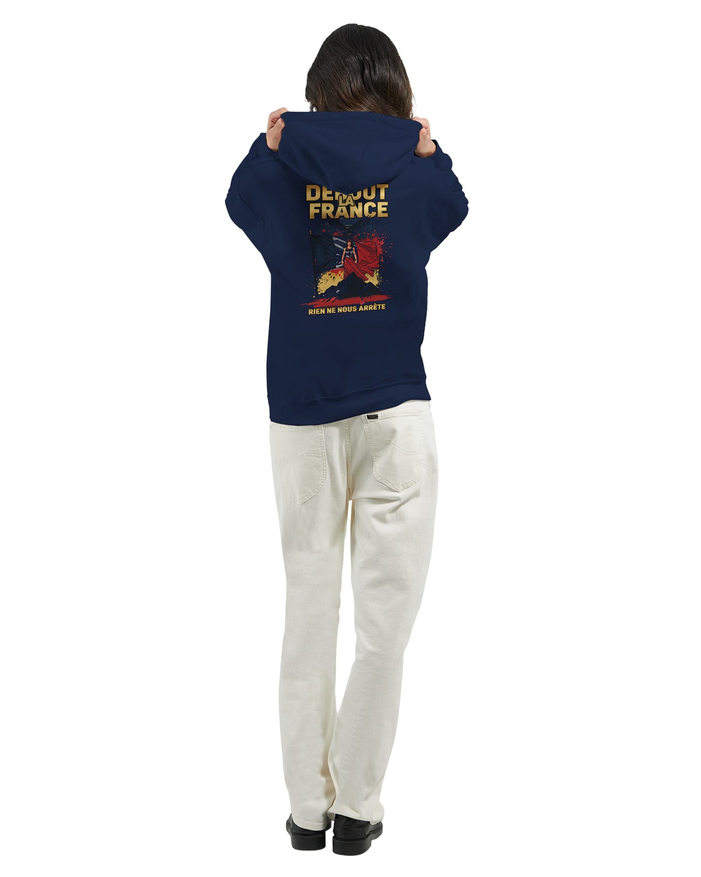 Damen Hoodie Steh auf Frankreich klassisch | Gildan® 18500