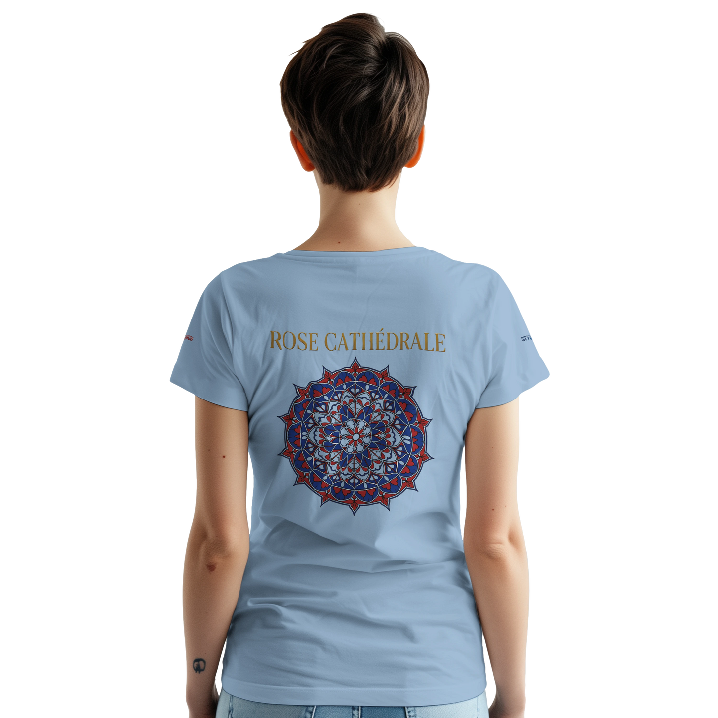 Damen T-Shirt, rosa, Kathedrale, dick, Rundhals | Gildan® 5000