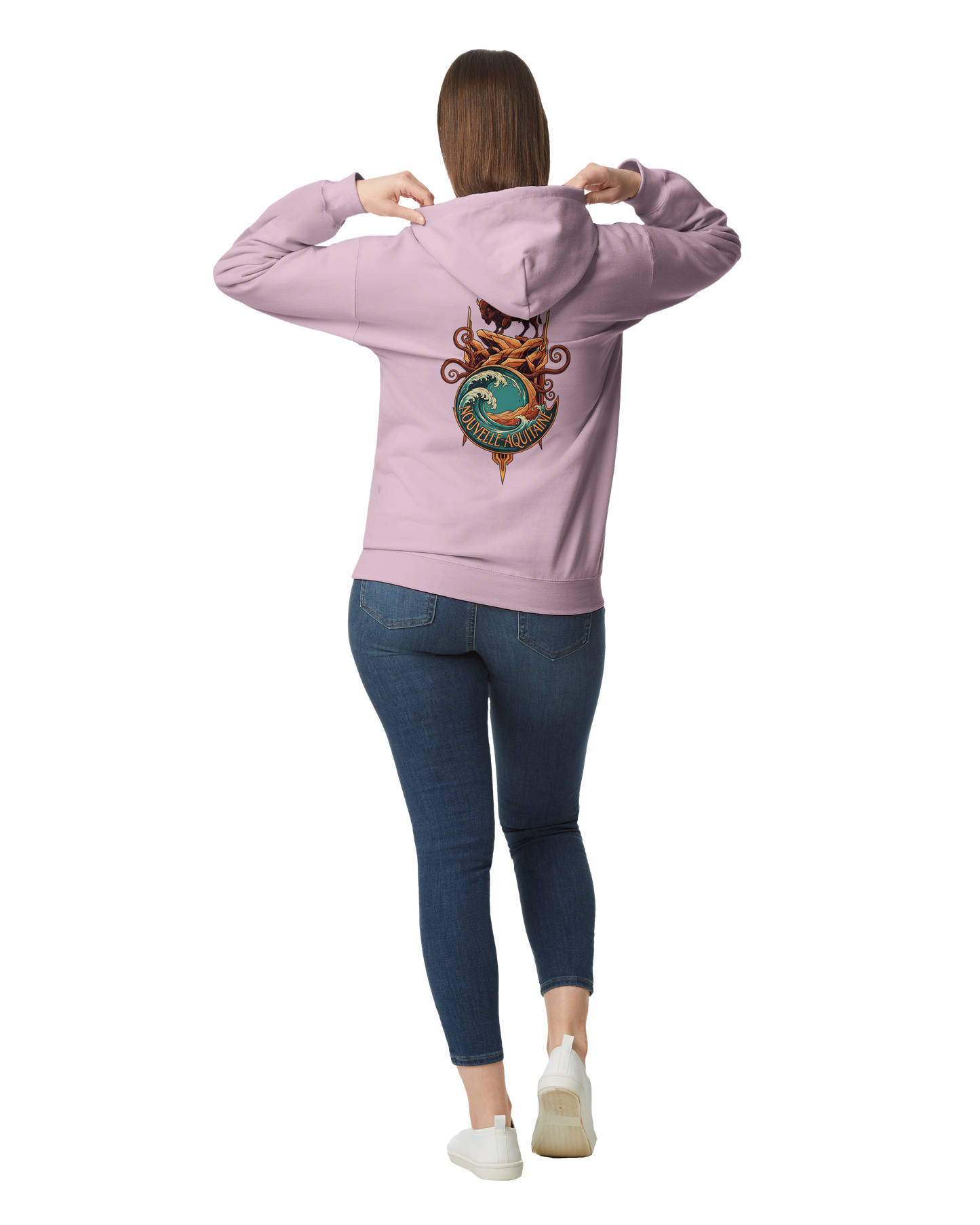 Gildan SF500 Adult New Aquitaine Medium Fleece Hoodie