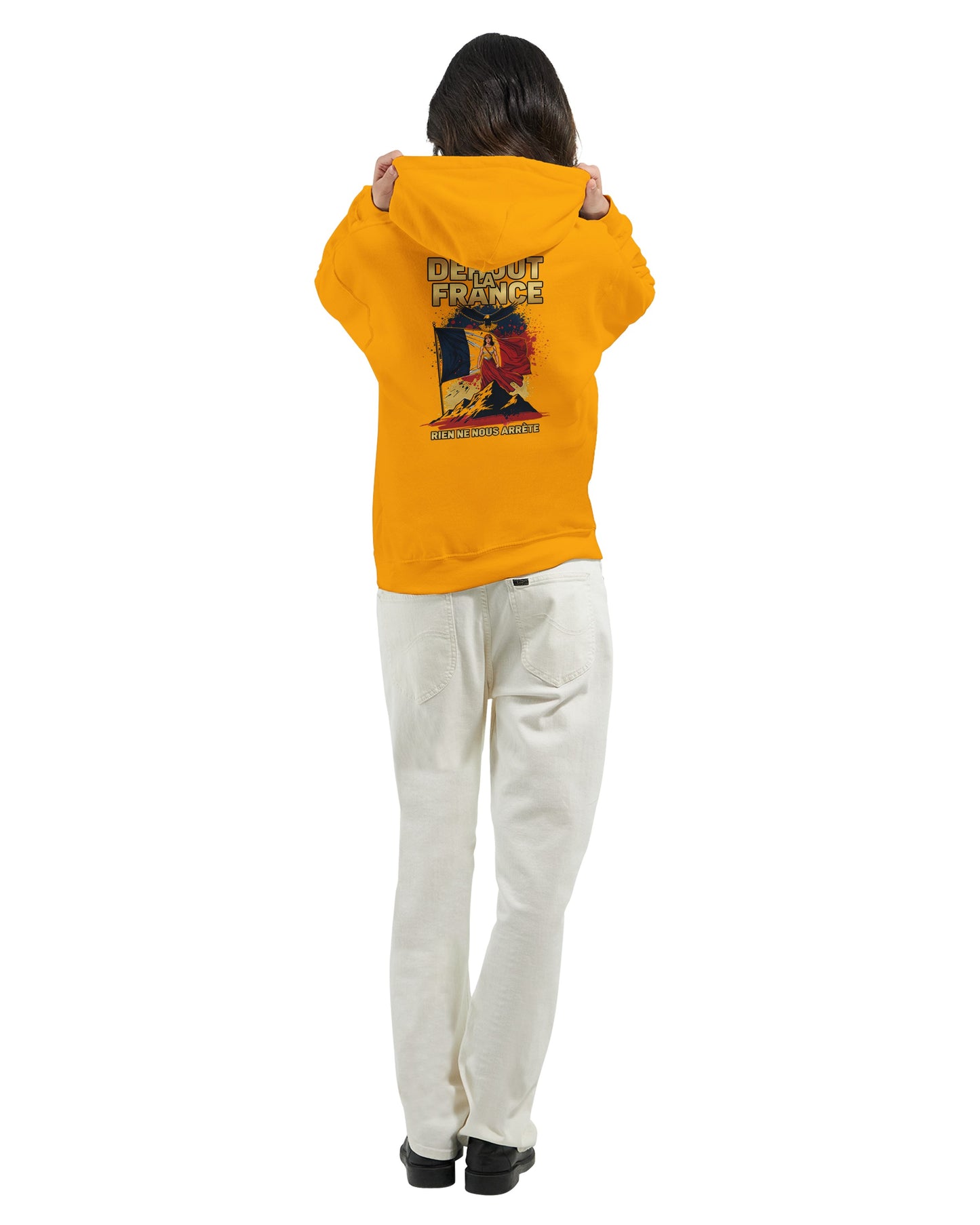 Damen Hoodie Steh auf Frankreich klassisch | Gildan® 18500
