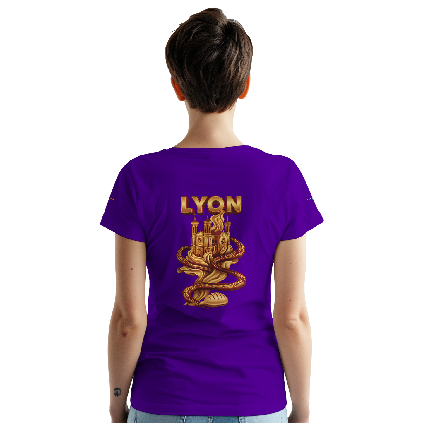 Unisex-T-Shirt Lyon Stadt Frankreich dick Rundhals | Gildan® 5000