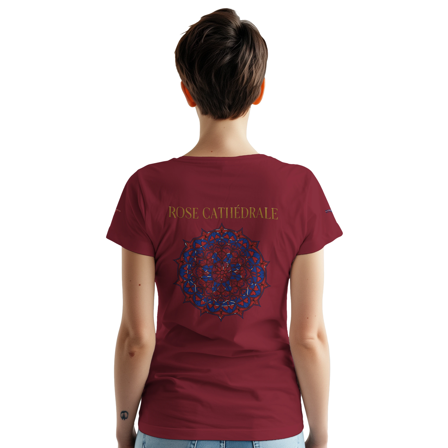 Damen T-Shirt, rosa, Kathedrale, dick, Rundhals | Gildan® 5000