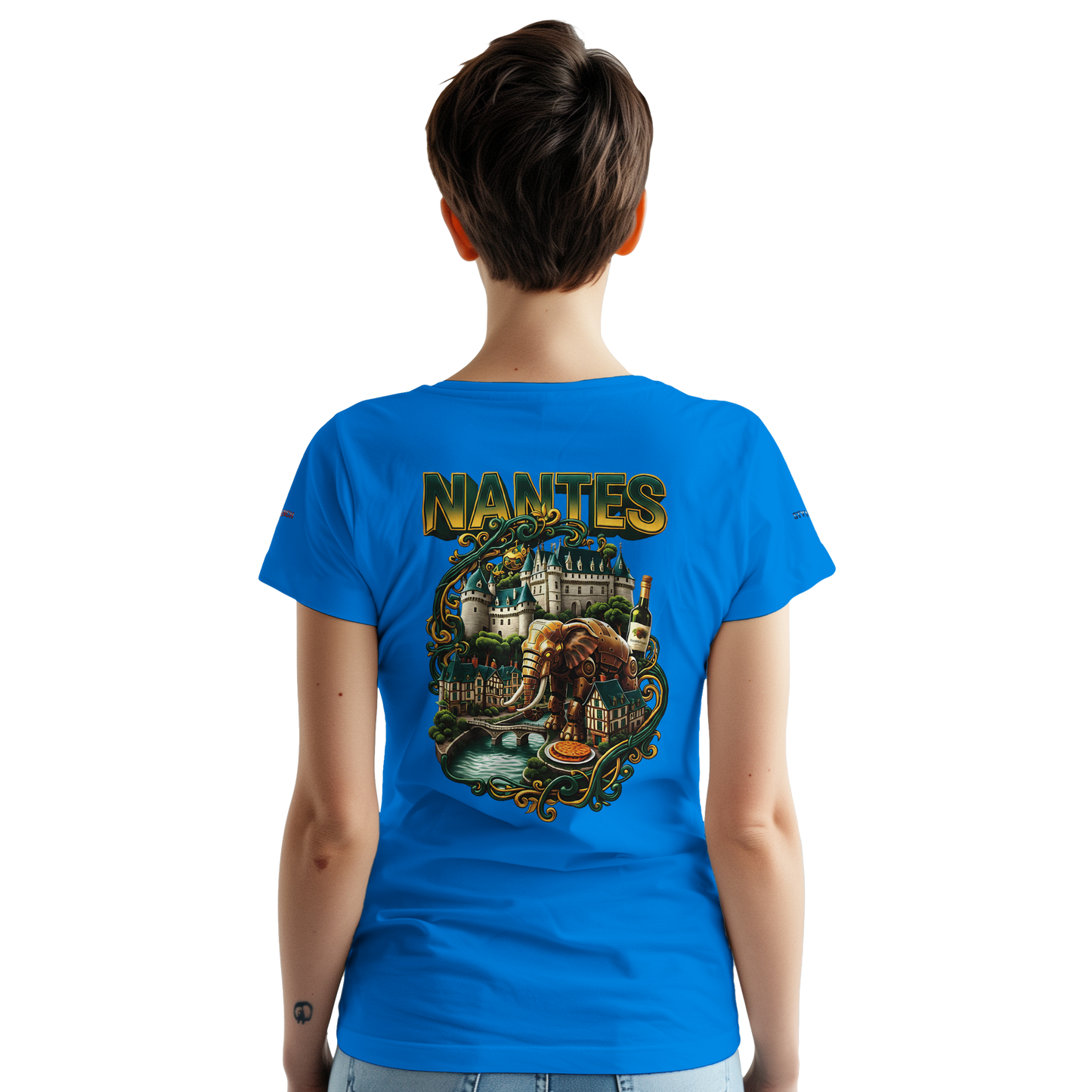 Unisex T-Shirt Nantes Stadt Frankreich | dickes Rundhals-T-Shirt | Gildan® 5000