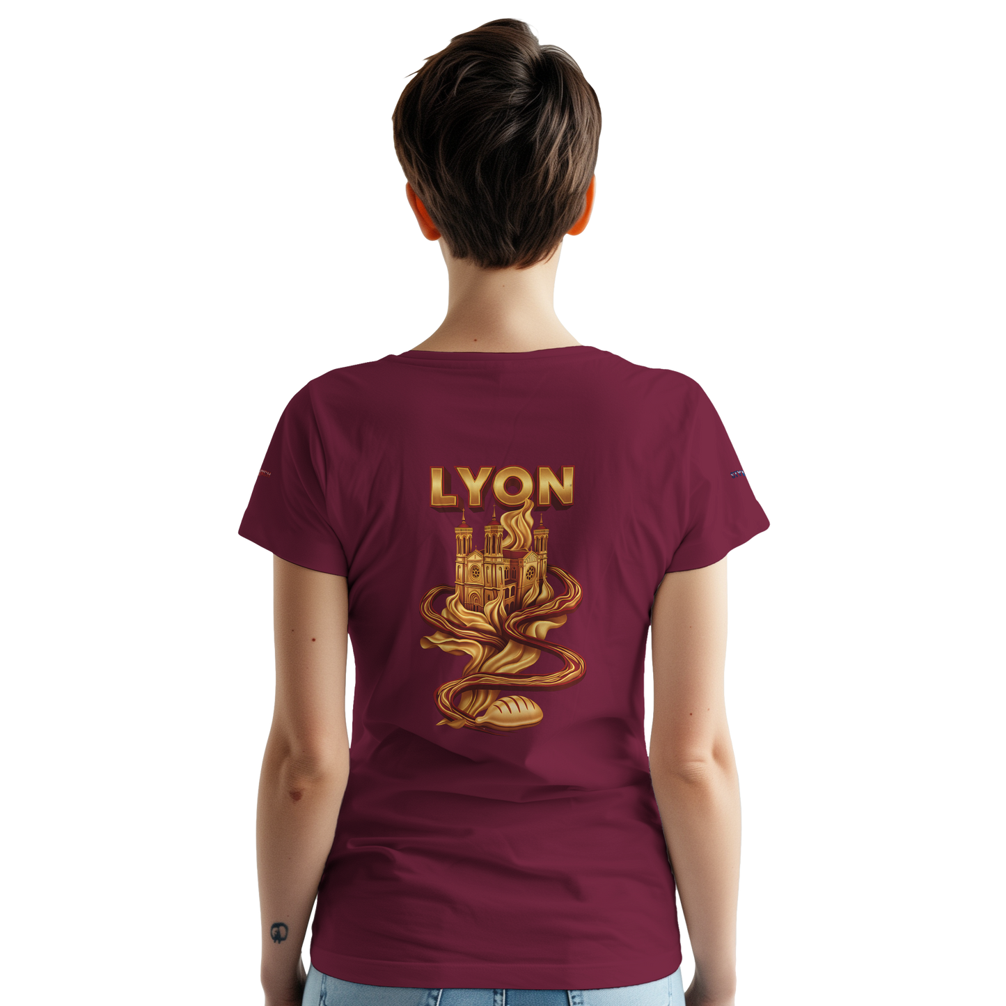 Unisex-T-Shirt Lyon Stadt Frankreich dick Rundhals | Gildan® 5000