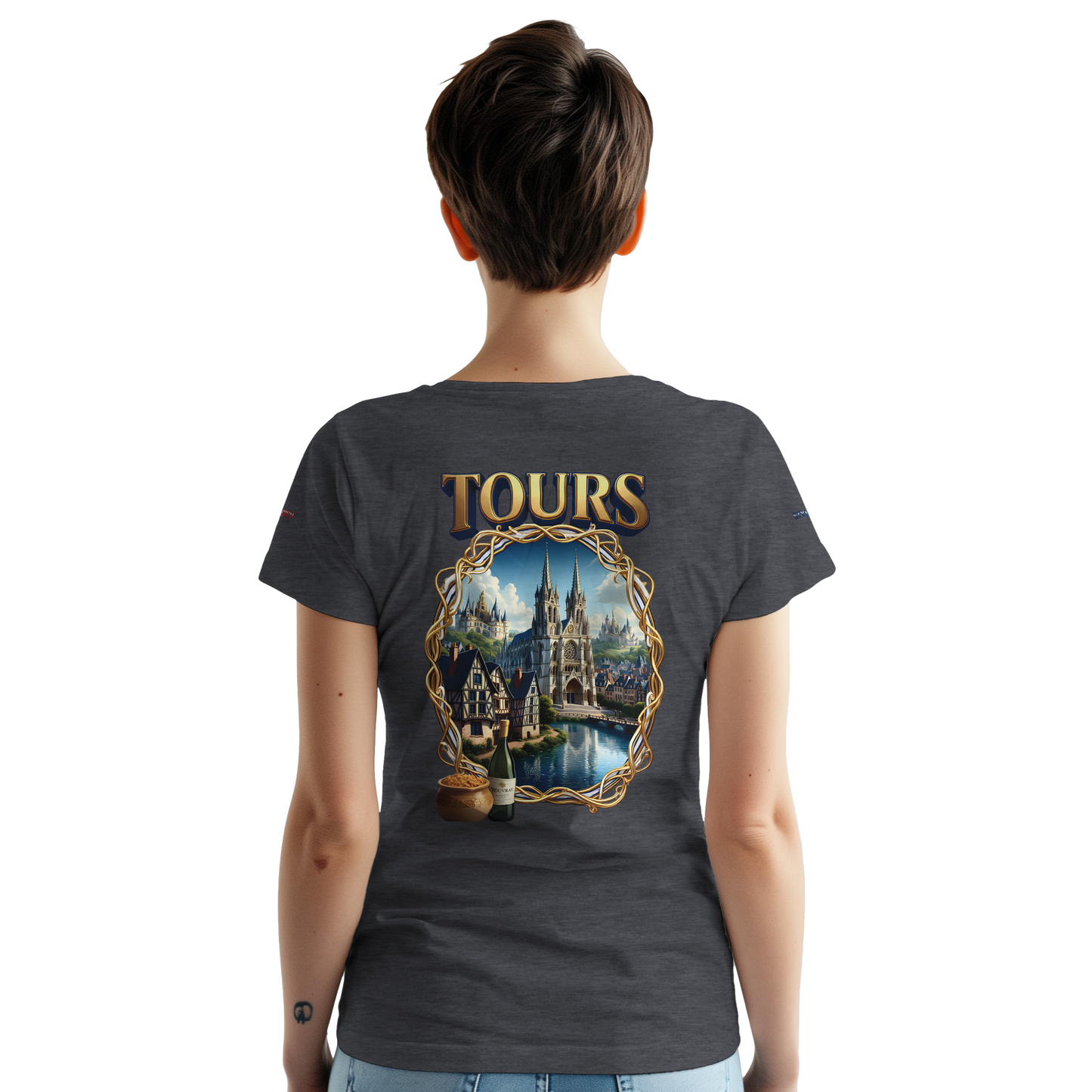Unisex T-shirt Tours, France, thick crew neck | Gildan® 5000