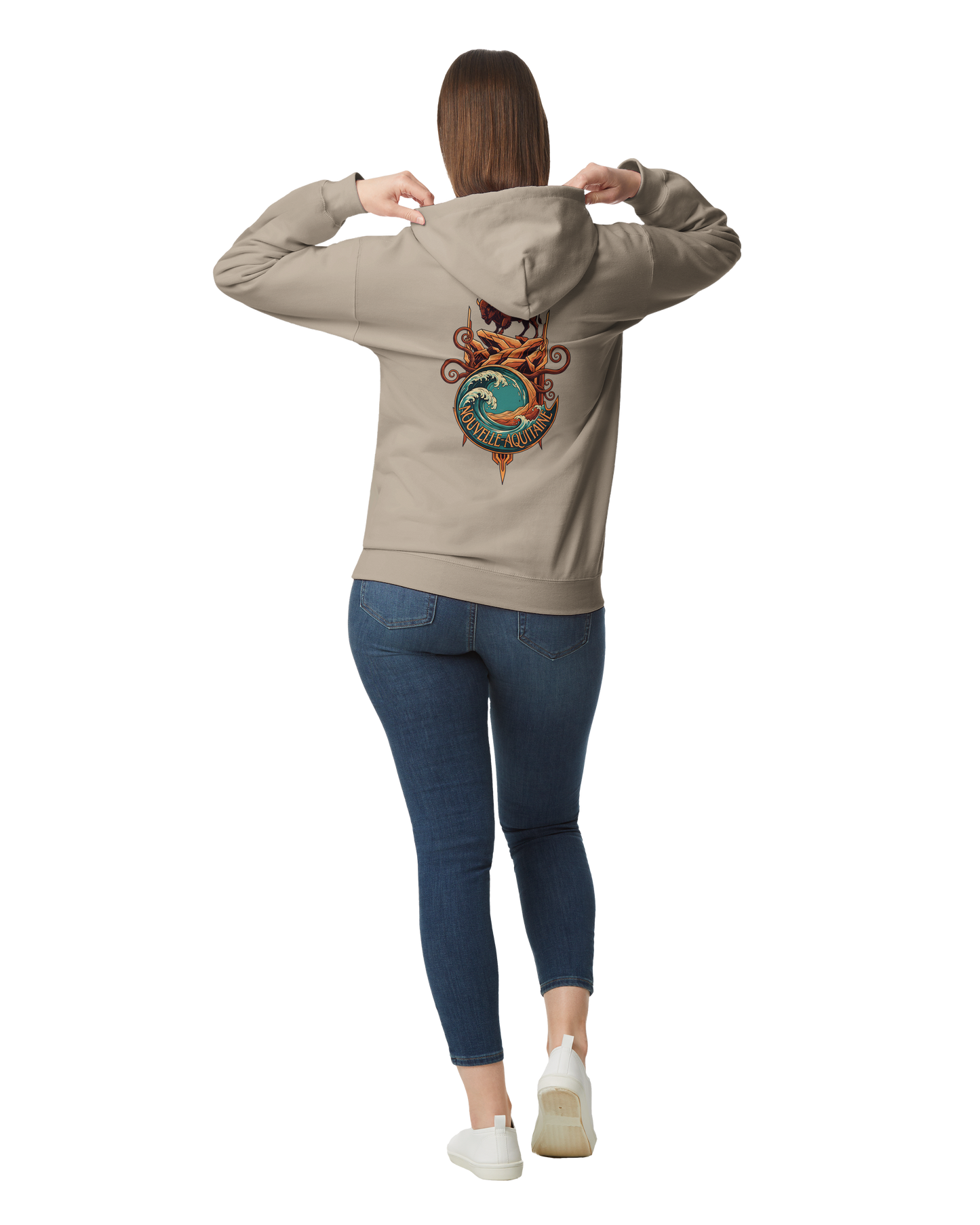 Gildan SF500 Adult New Aquitaine Medium Fleece Hoodie