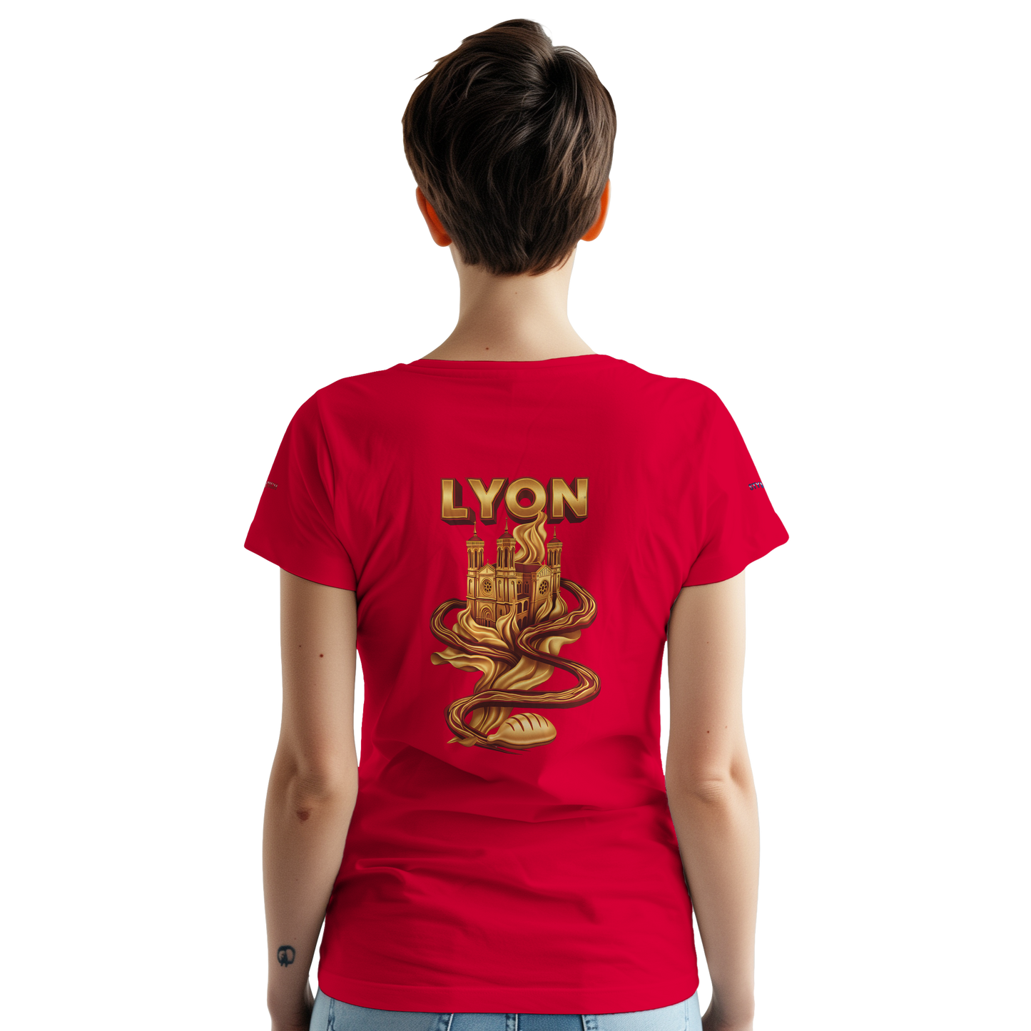 Unisex-T-Shirt Lyon Stadt Frankreich dick Rundhals | Gildan® 5000