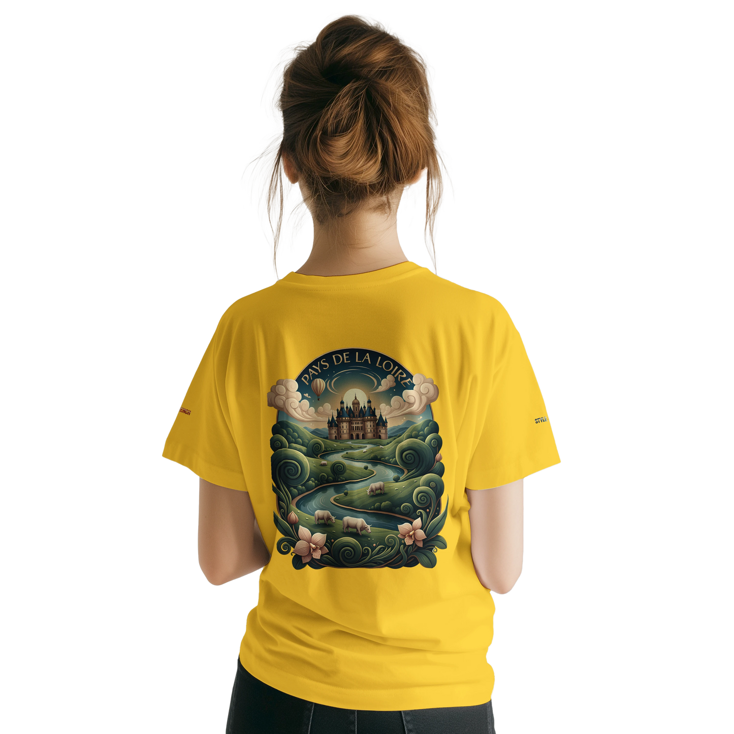 Unisex T-Shirt Pays de la Loire klassischer Rundhalsausschnitt | Gildan® 64000