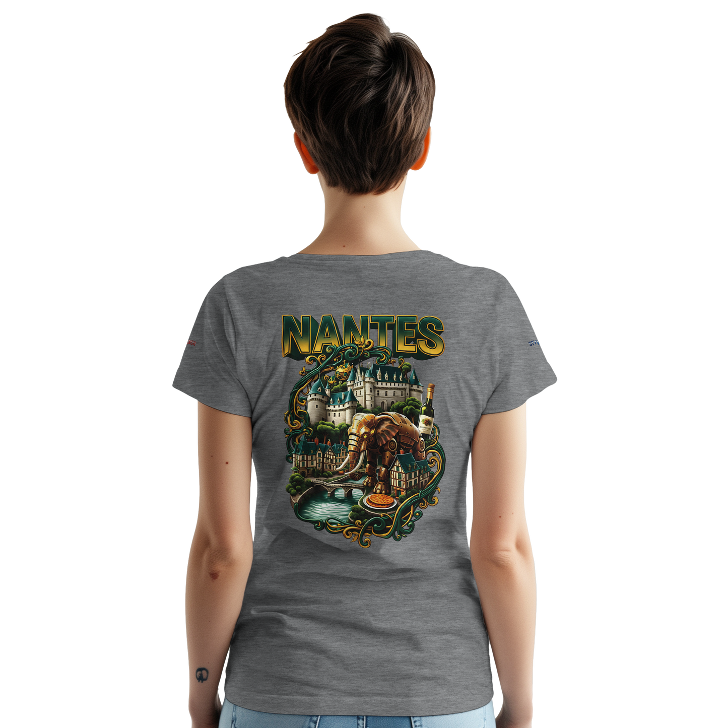 Unisex T-Shirt Nantes Stadt Frankreich | dickes Rundhals-T-Shirt | Gildan® 5000