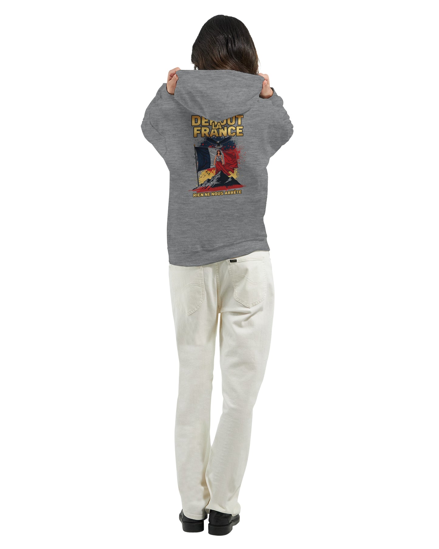 Damen Hoodie Steh auf Frankreich klassisch | Gildan® 18500