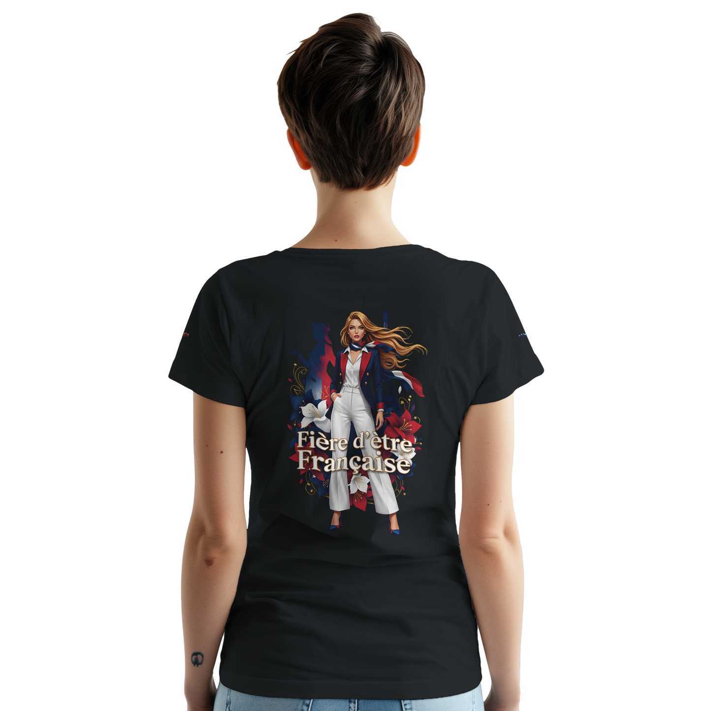 T-shirt Femme Fière d'être Française - Coton Premium